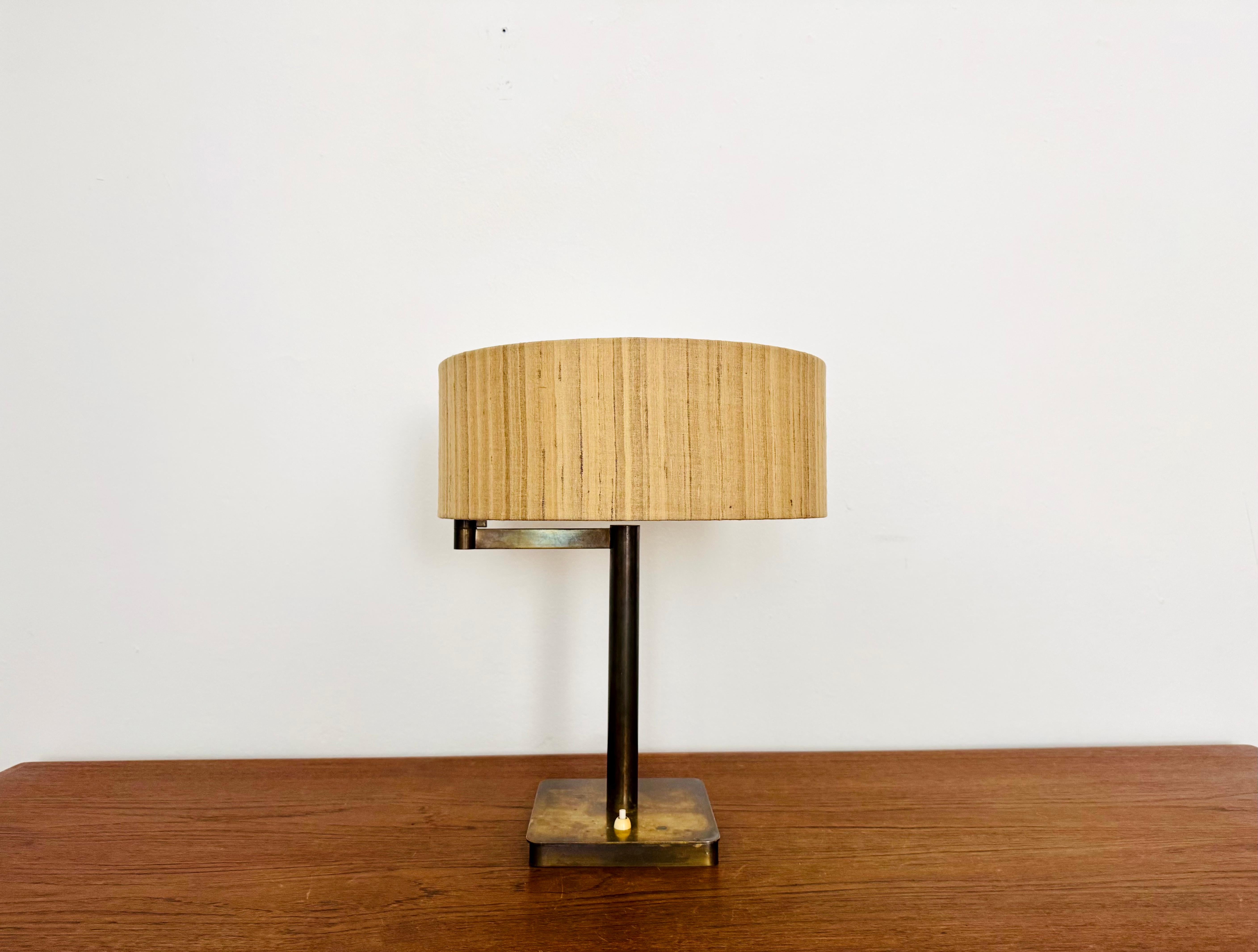 Austrian Adjustable Art Deco Brass Table Lamp For Sale