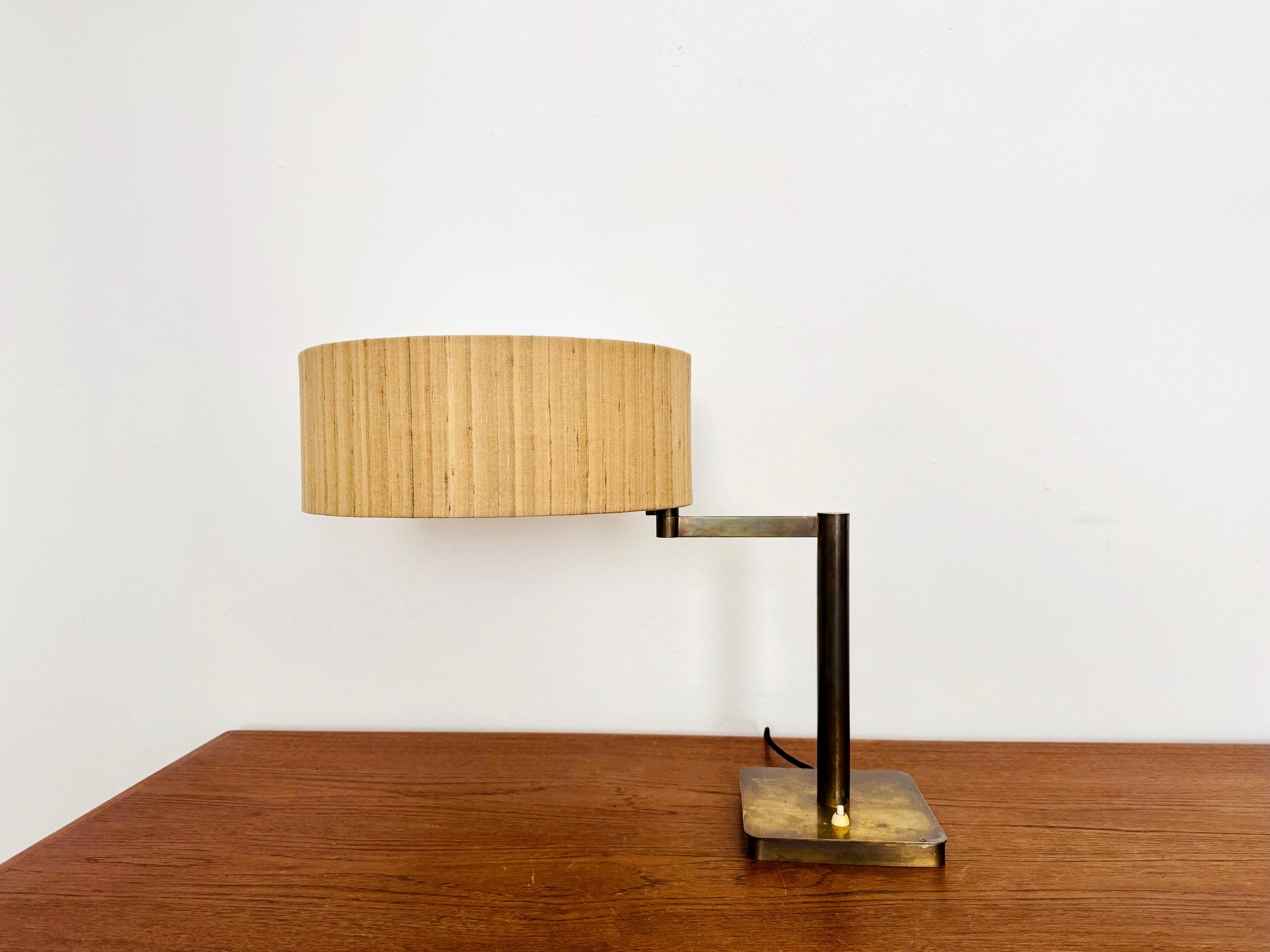 Adjustable Art Deco Brass Table Lamp For Sale 1