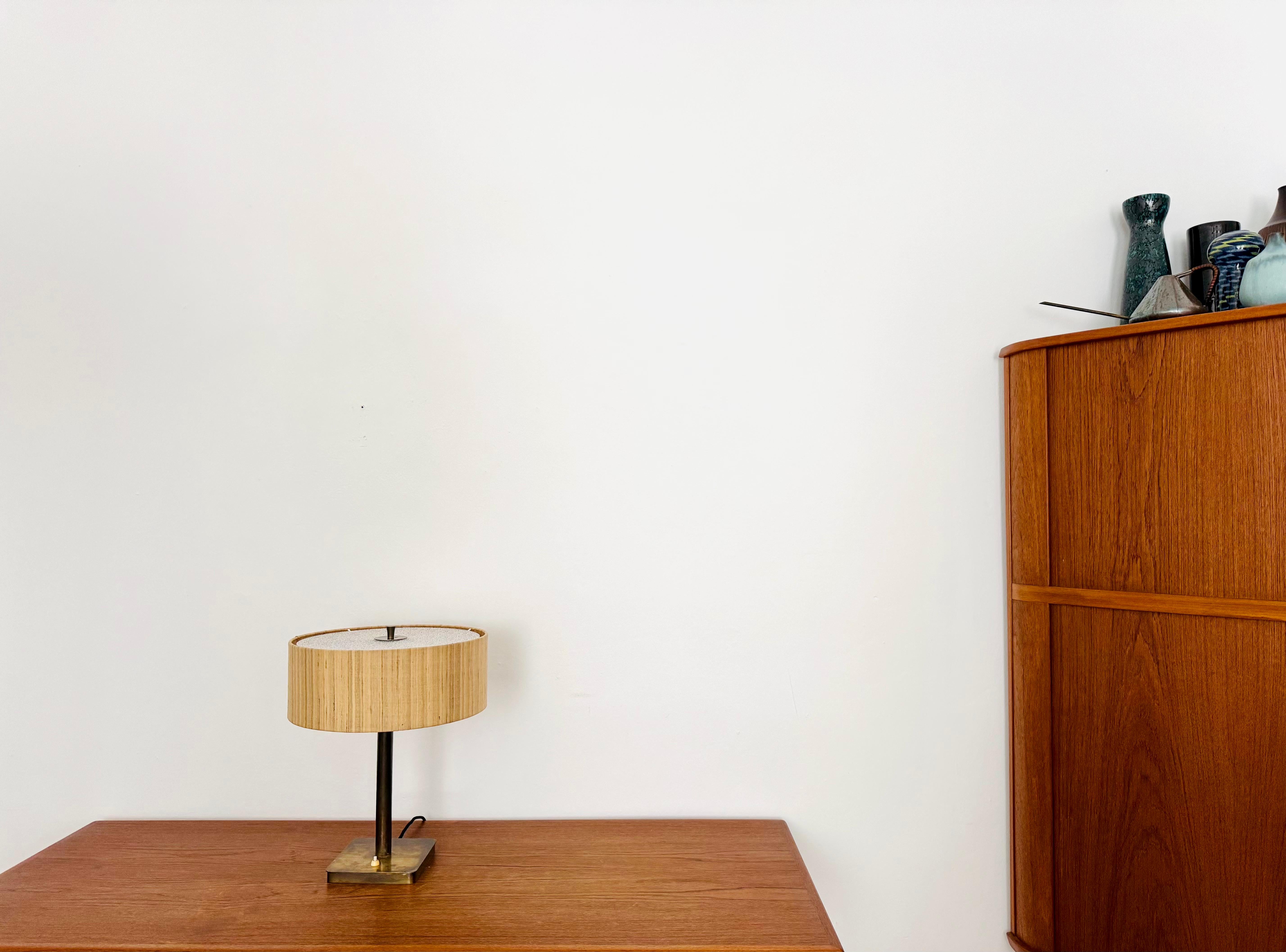 Adjustable Art Deco Brass Table Lamp For Sale 2