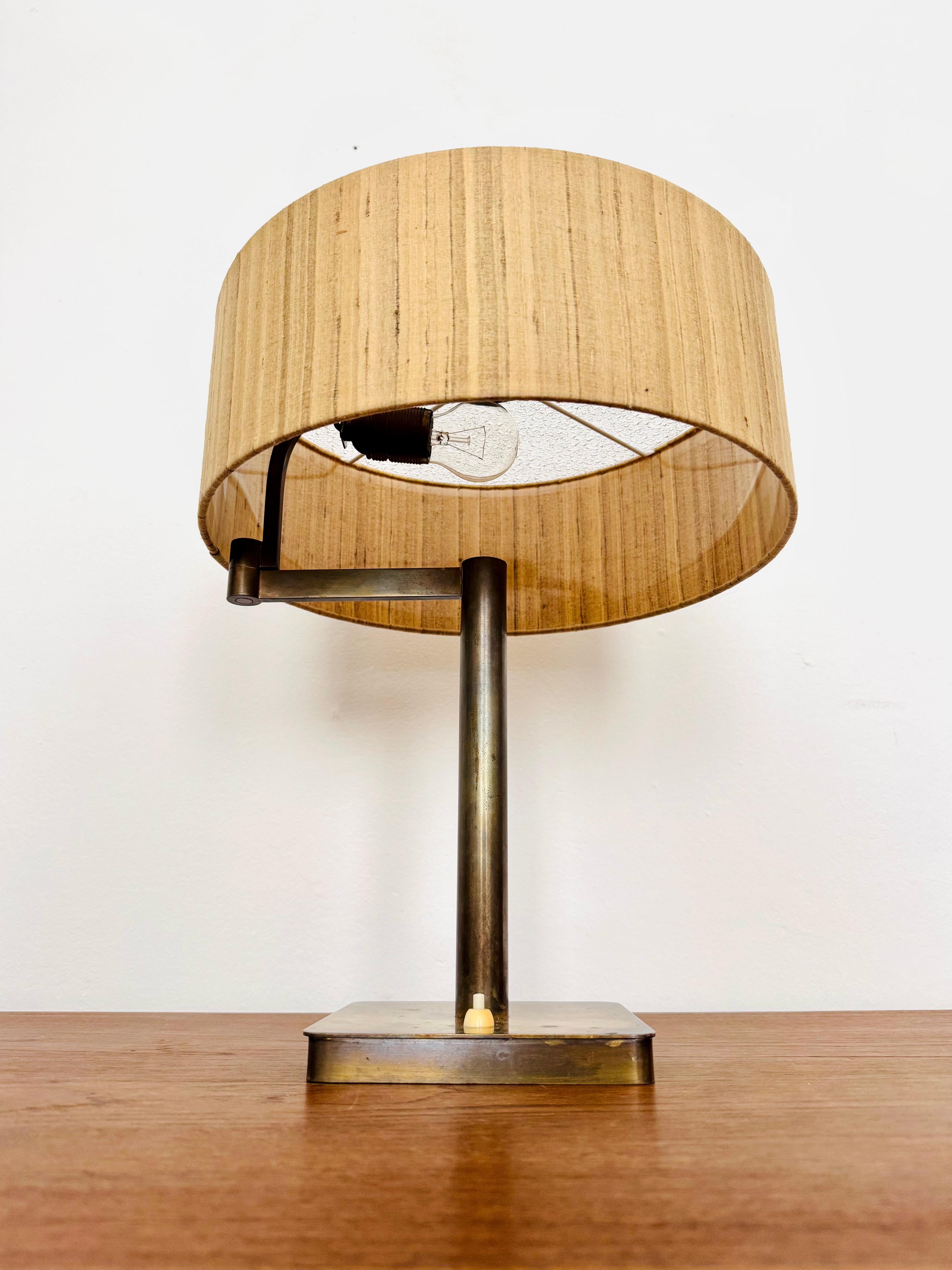 Adjustable Art Deco Brass Table Lamp For Sale 3