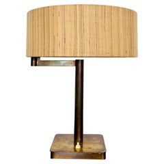 Lámpara de mesa Art Decó regulable de latón
