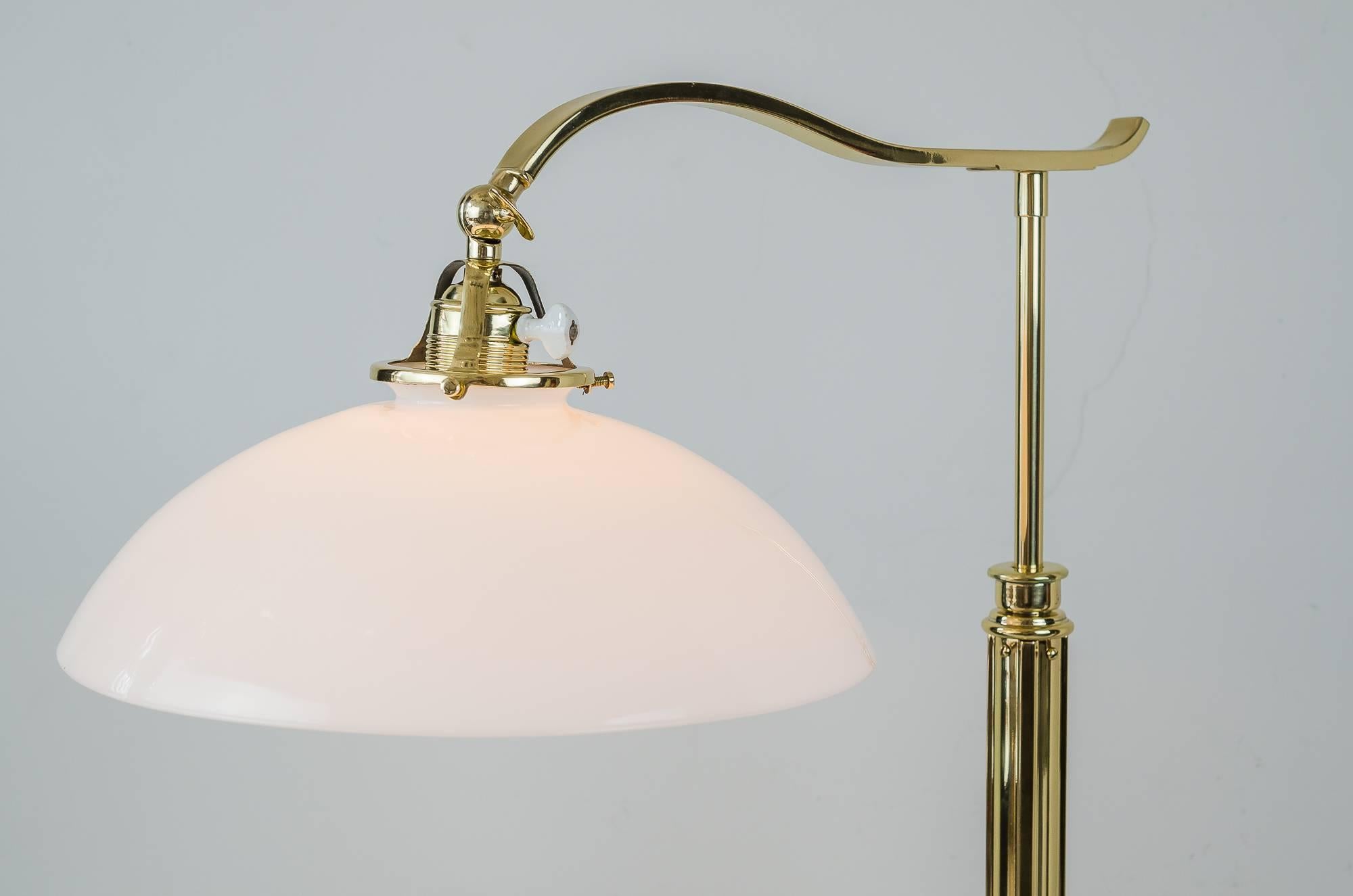 Polished Adjustable Art Deco Floor Lamp, circa 1920s