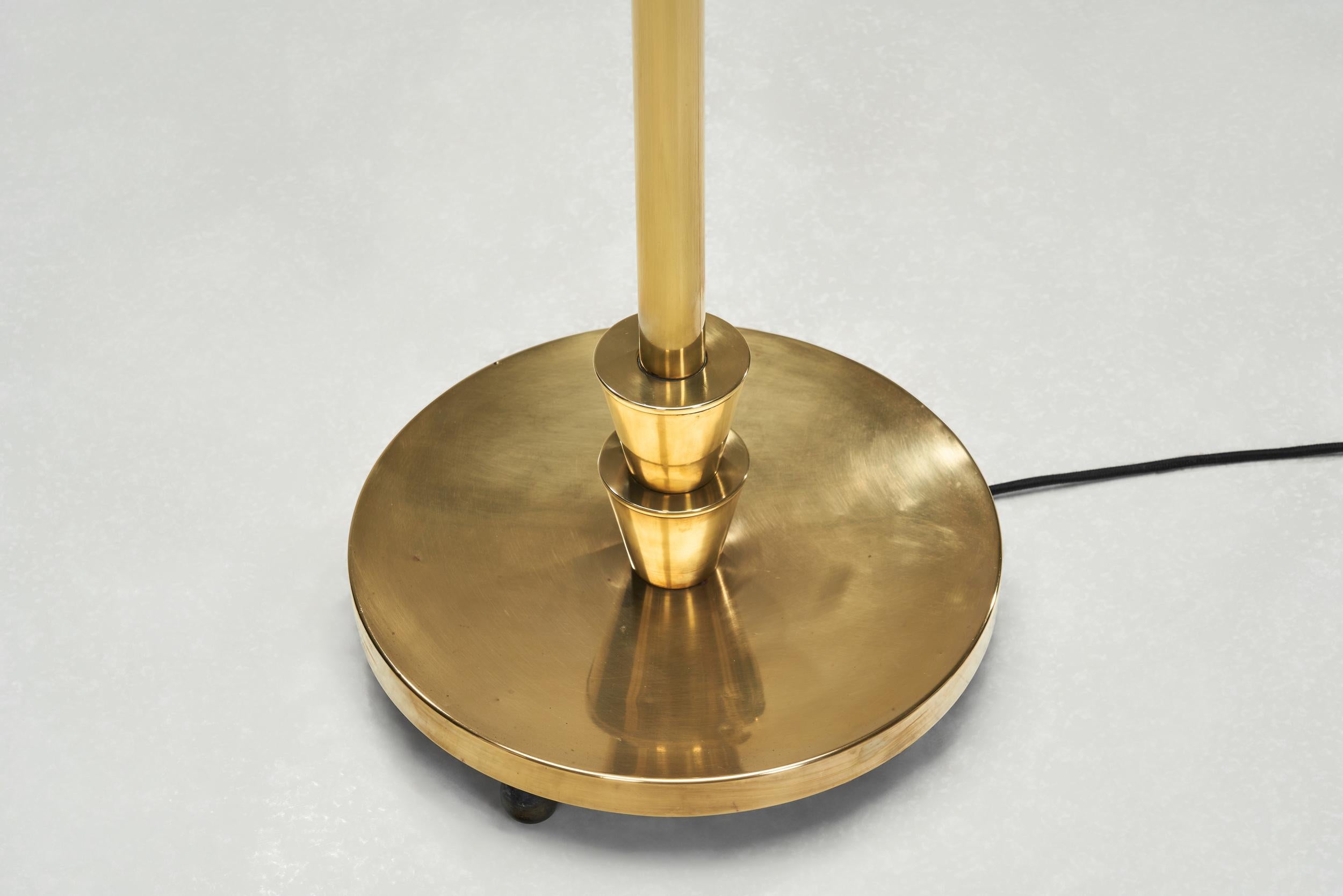 Lampada da terra regolabile Art Déco, Scandinavia Prima metà del XX secolo in vendita 12