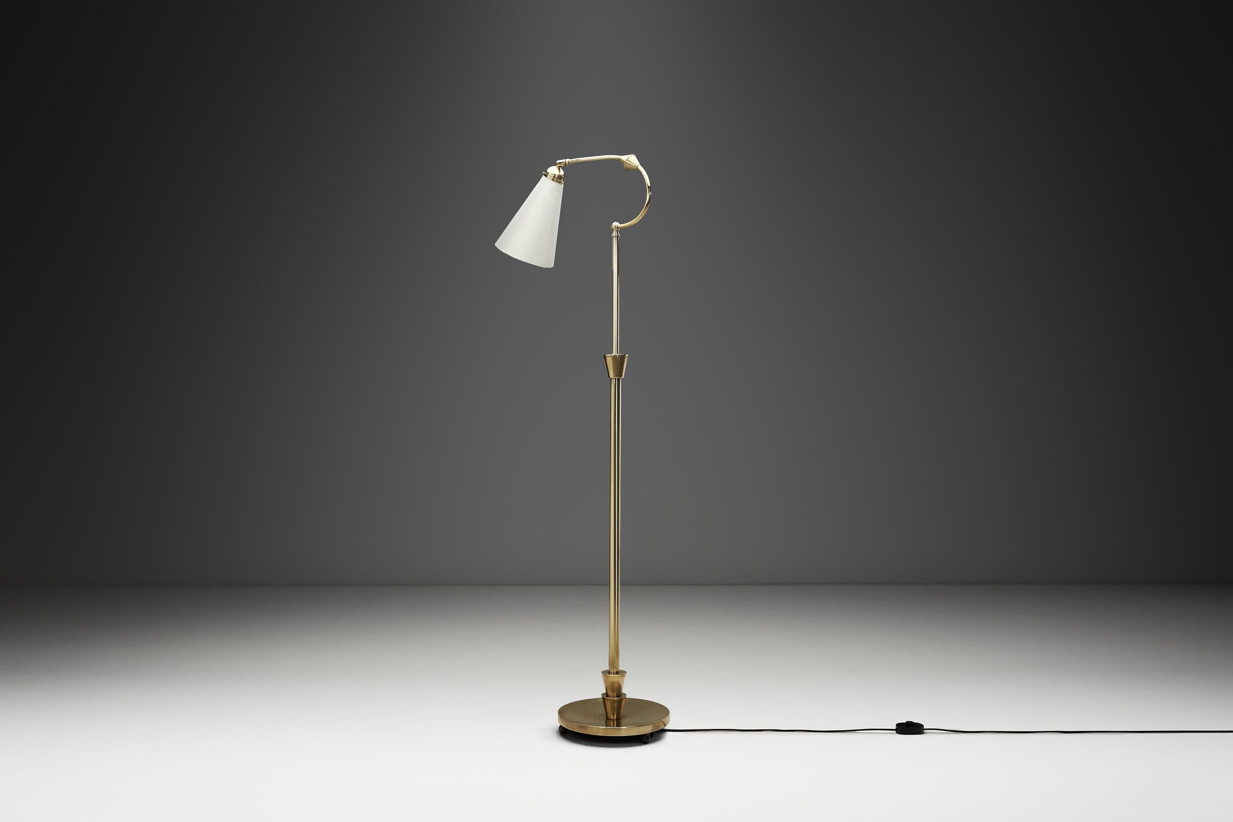 Lampada da terra regolabile Art Déco, Scandinavia Prima metà del XX secolo in vendita 4