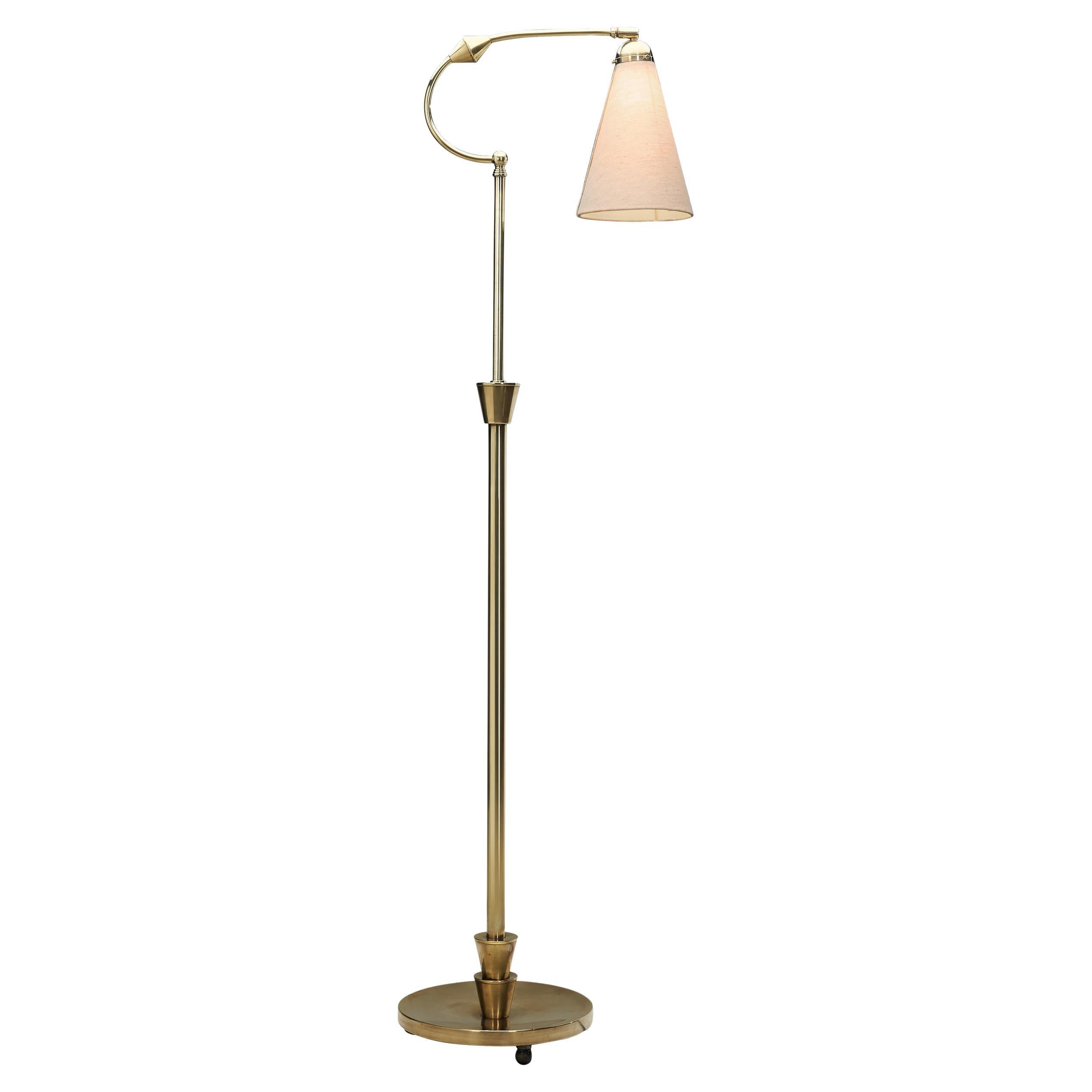 Adjustable Art Deco Floor Lamp, Scandinavia First half of the 20th Century