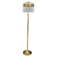 Adjustable Art Deco Floor Lamp with Glass Sticks Around 1920s