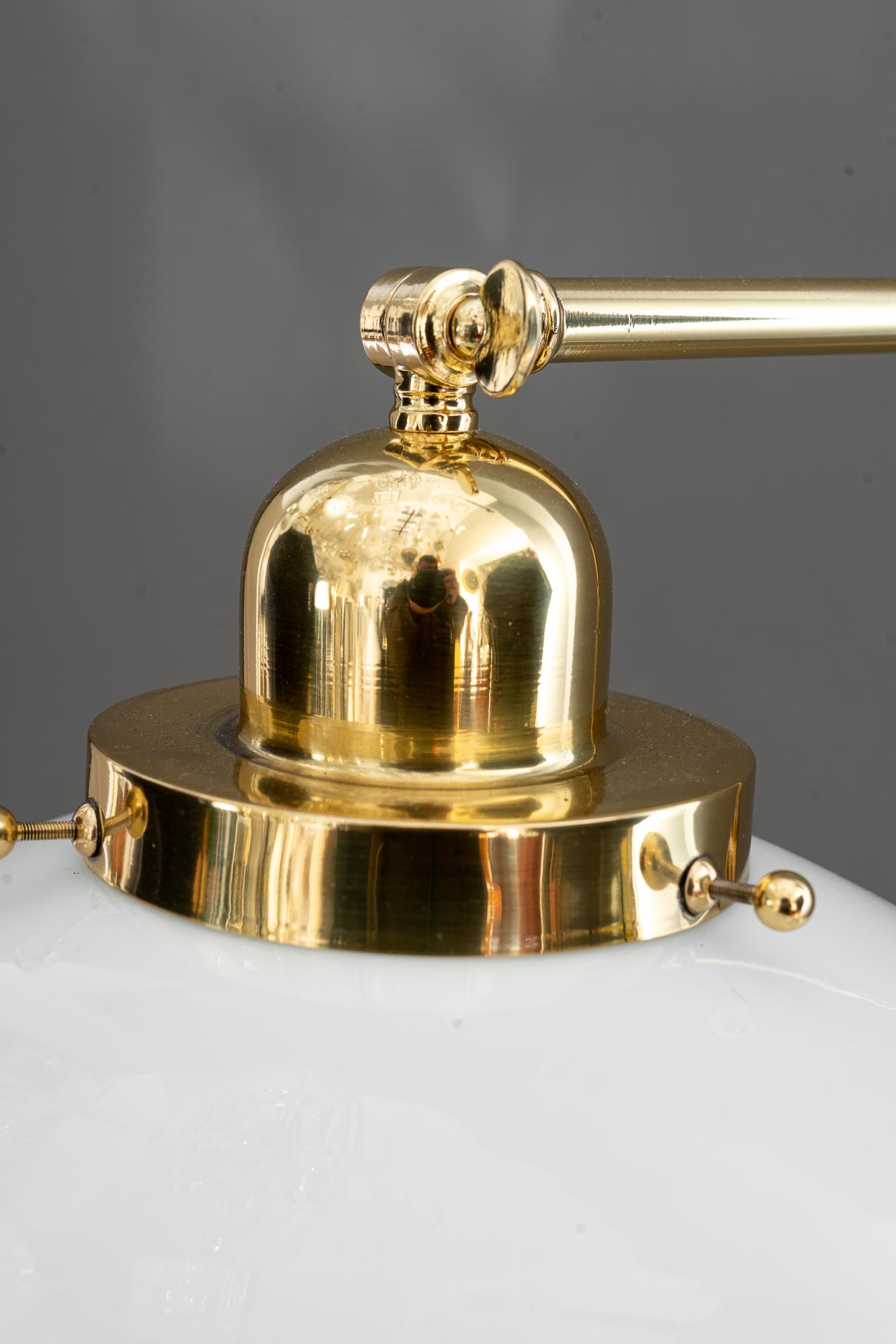 Adjustable Art Deco Floor lamp with original opal glass shade vienna around 1920 im Angebot 4