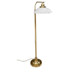 Adjustable Art Deco Floor lamp with original opal glass shade vienna around 1920 Adjustable Art Deco Floor lamp with original opal glass shade vienna around 1920