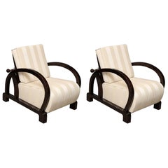 Adjustable Art Deco Hungarian Armchair in Walnut