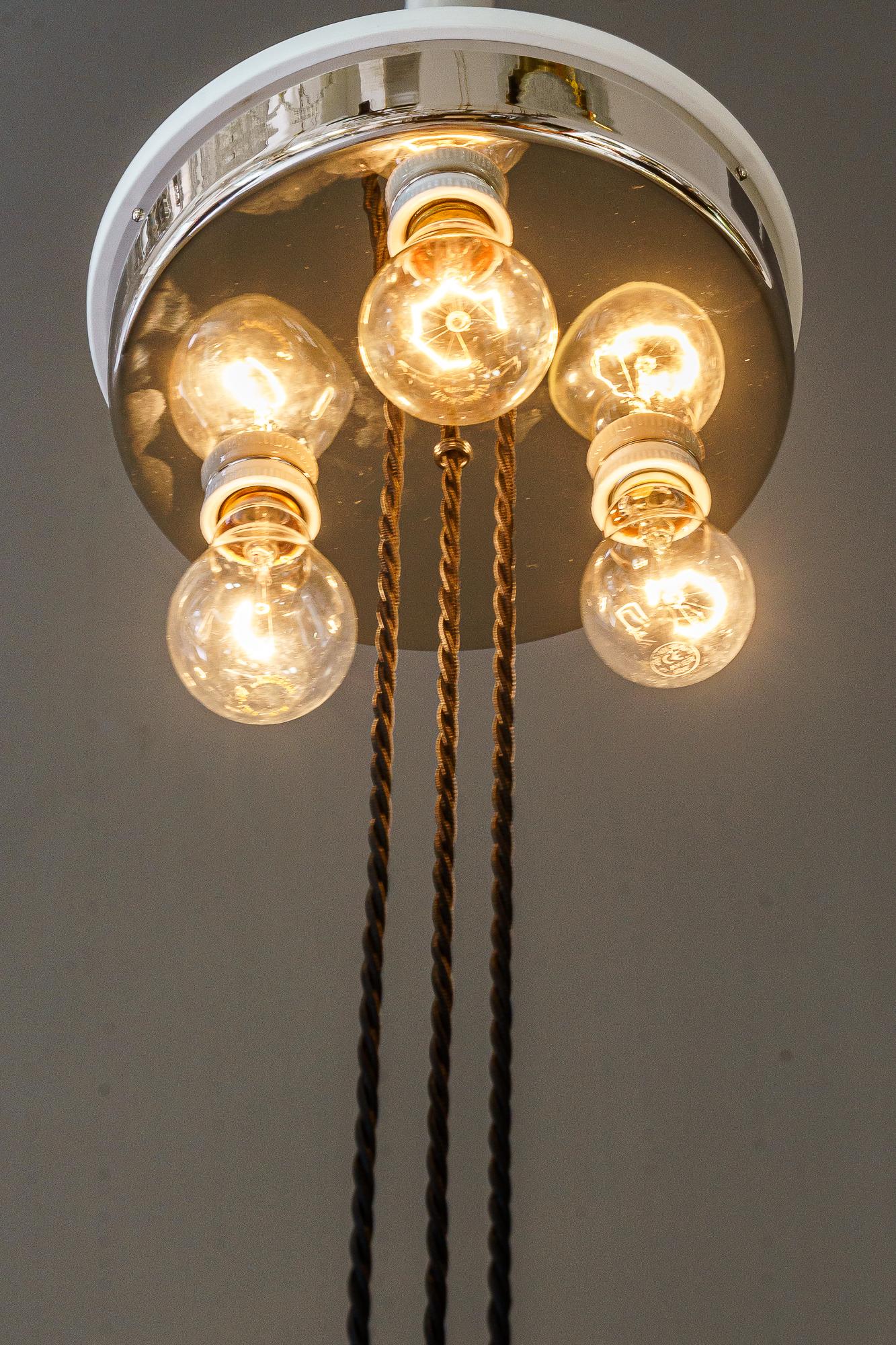 Ciondolo regolabile in stile art deco con paralume originale in tessuto, Vienna, 1920 circa in vendita 9