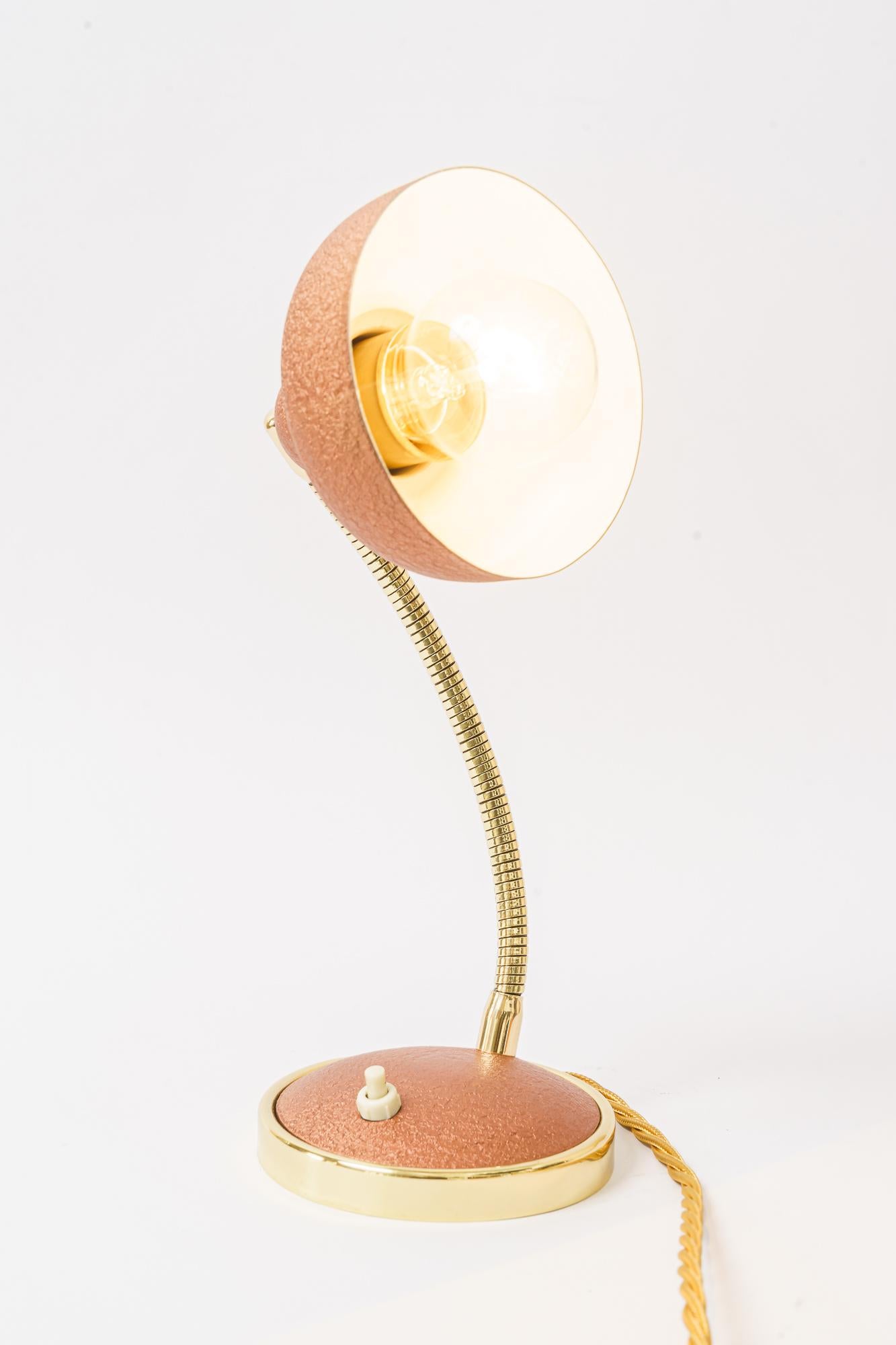 Aluminum Adjustable Table Lamp Vienna Around 1960s For Sale