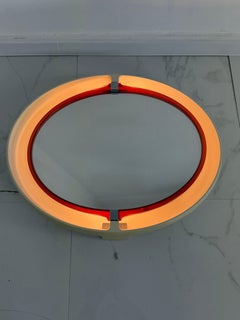 Espejo ajustable retroiluminado de la Era Espacial Italiana por Allibert, años 70