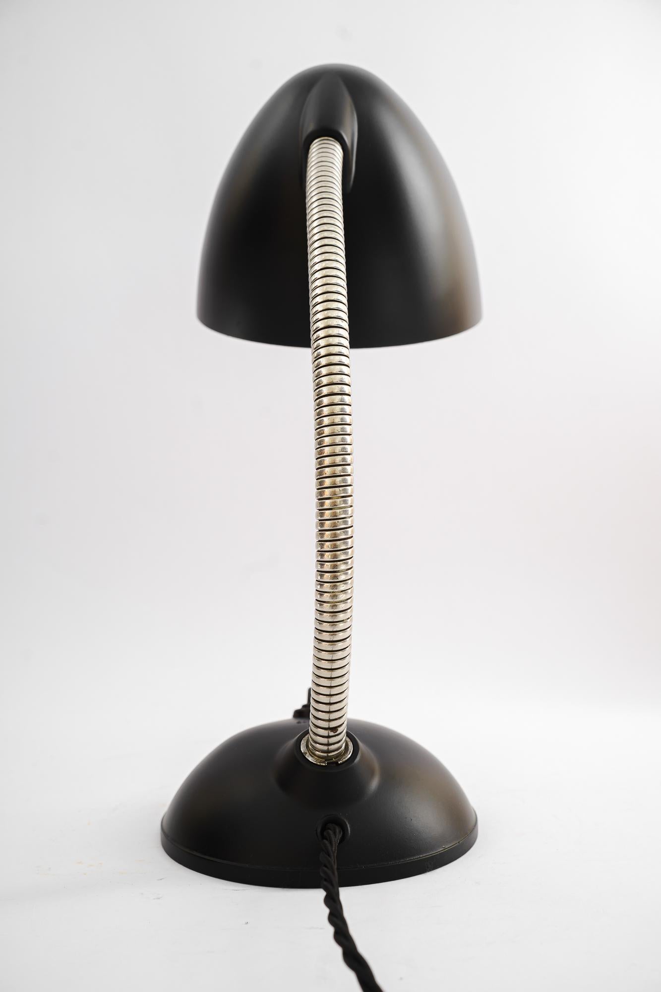 Plated Adjustable Bakelite Table Lamp, Germany, Around 1940s For Sale