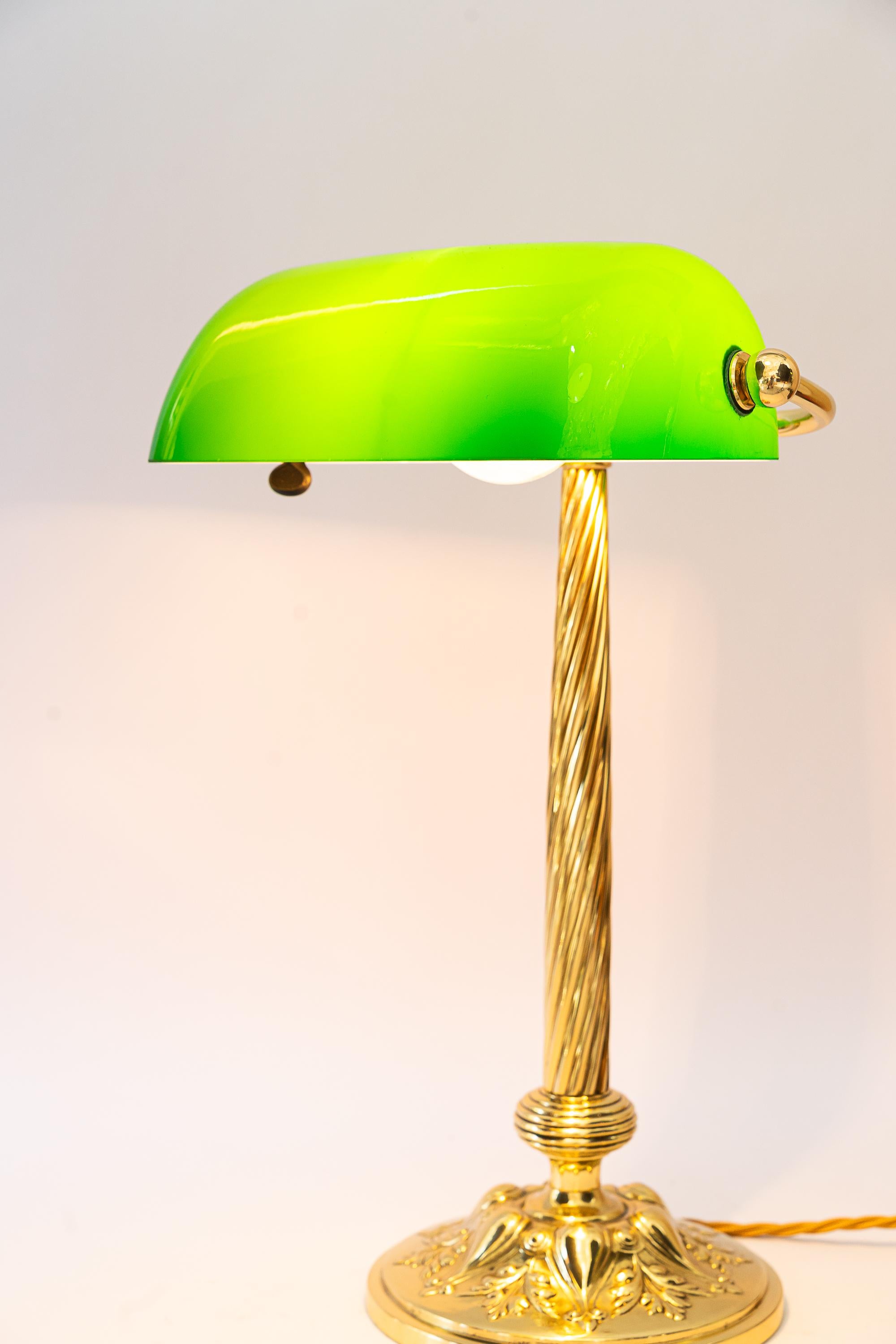 Adjustable Banker lamp around 1920s For Sale 2