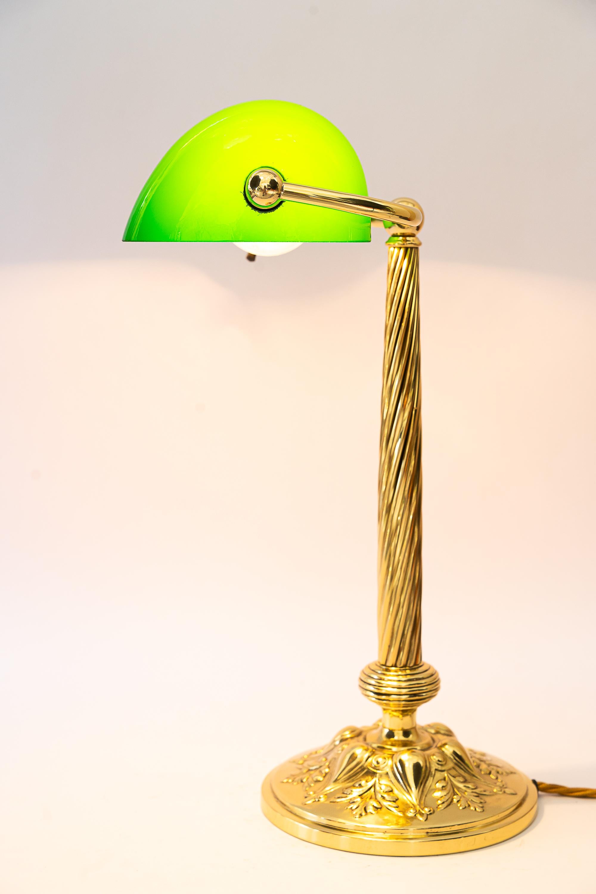 Adjustable Banker lamp around 1920s For Sale 4