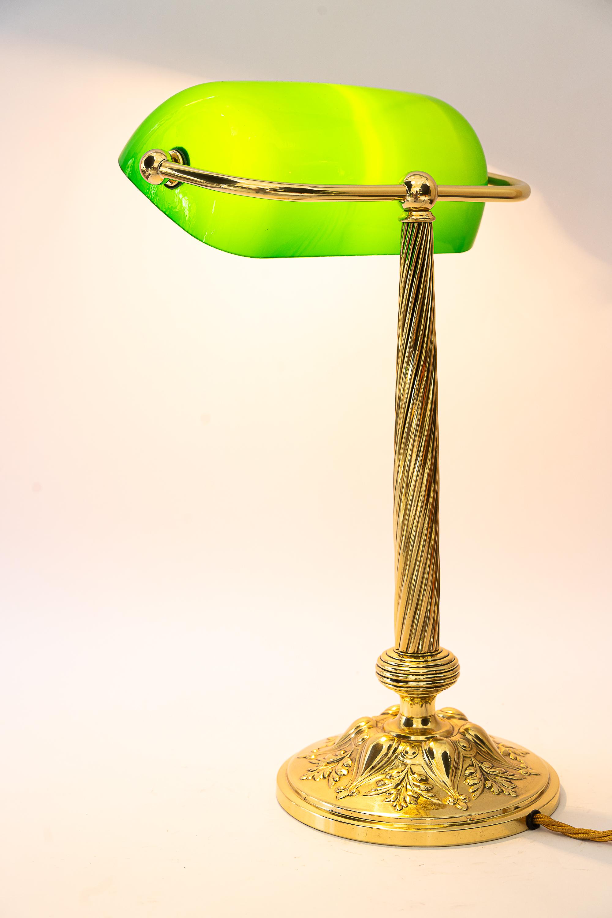 Adjustable Banker lamp around 1920s For Sale 5