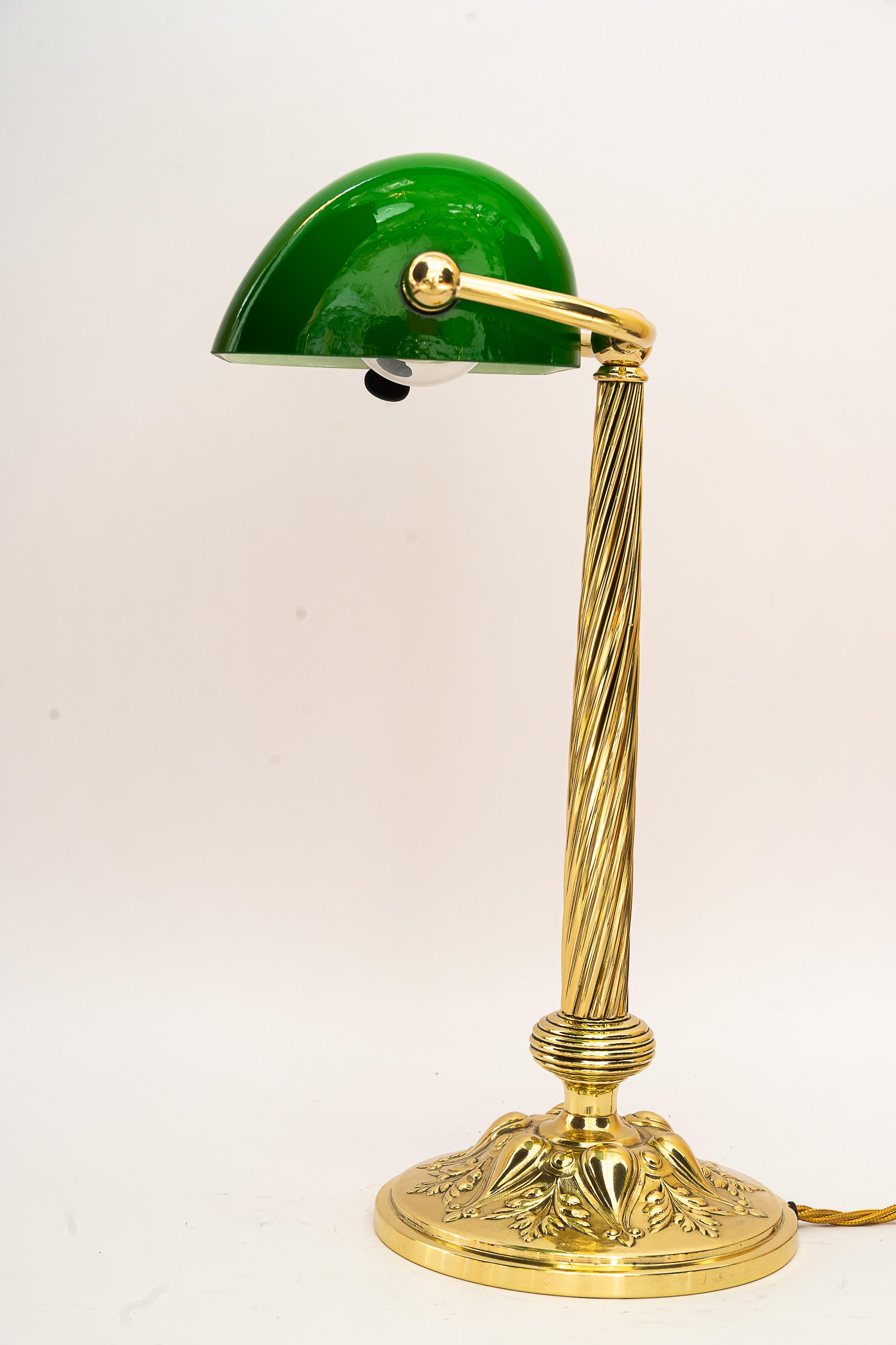 Verstellbare Banker-Lampe um 1920 (Art déco) im Angebot