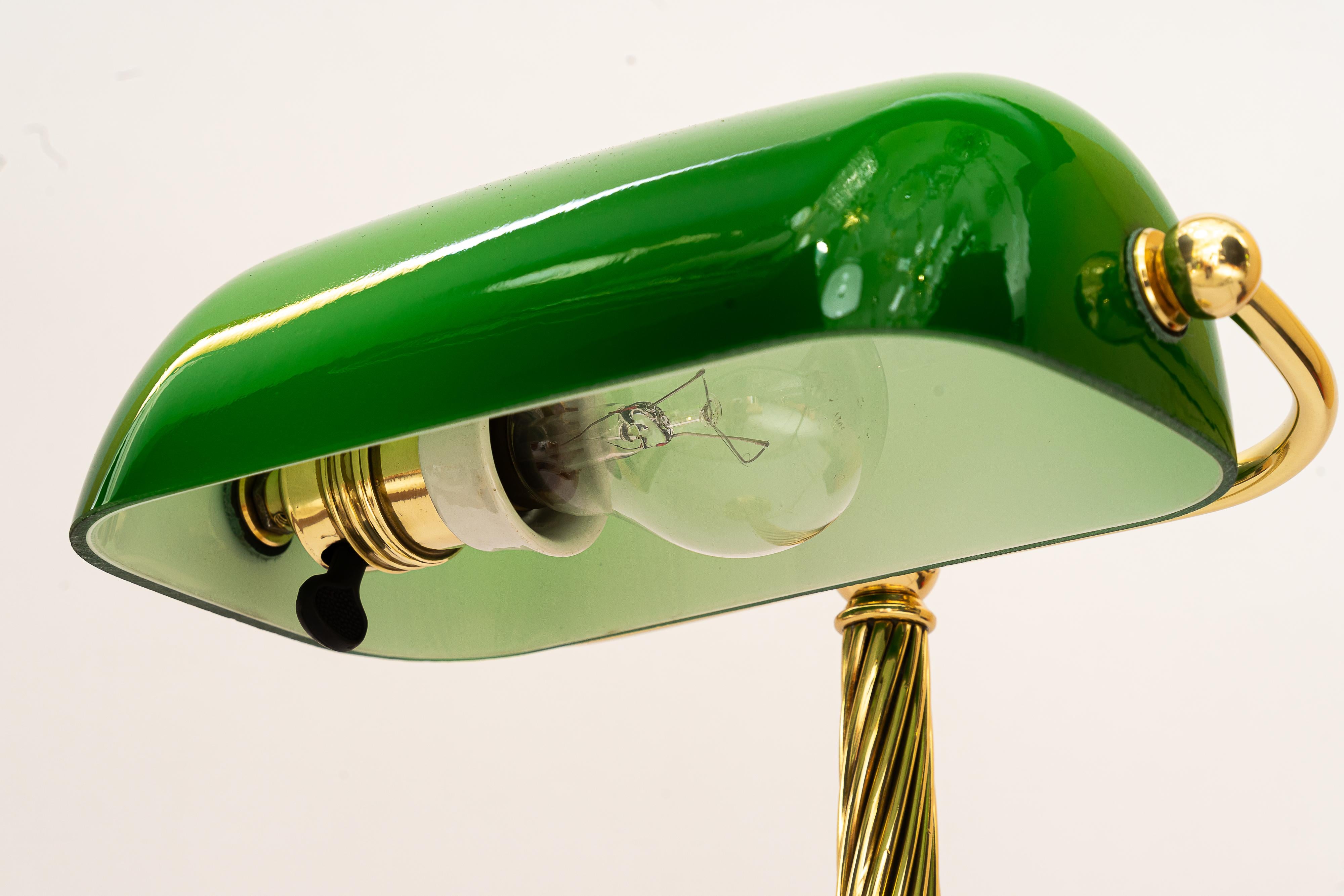 Lacquered Adjustable Banker lamp around 1920s For Sale
