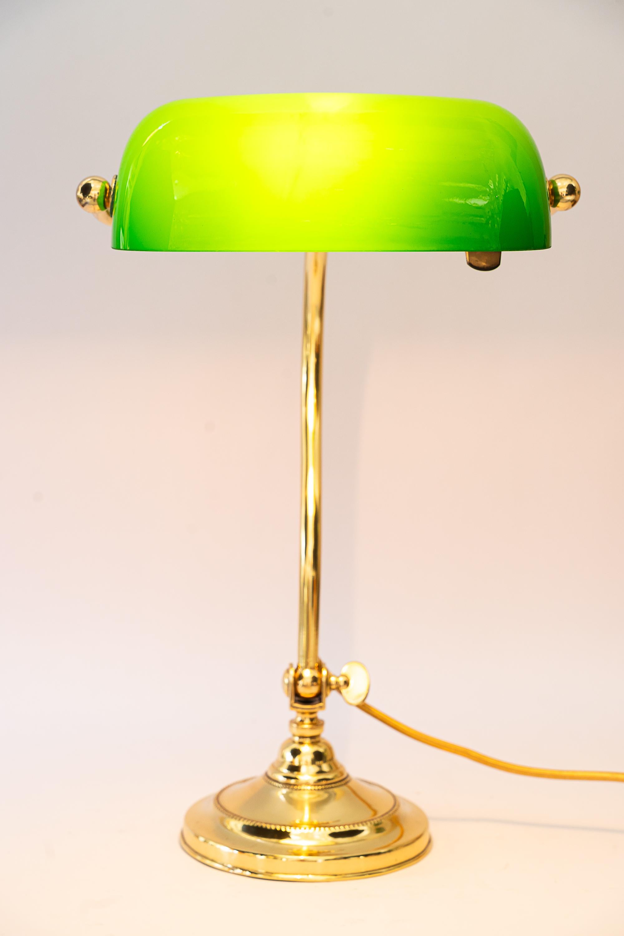 Brass Adjustable Banker lamp around 1920s