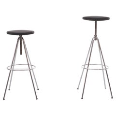 Vintage Adjustable Bar Stools 1990s Spain Knoll Style