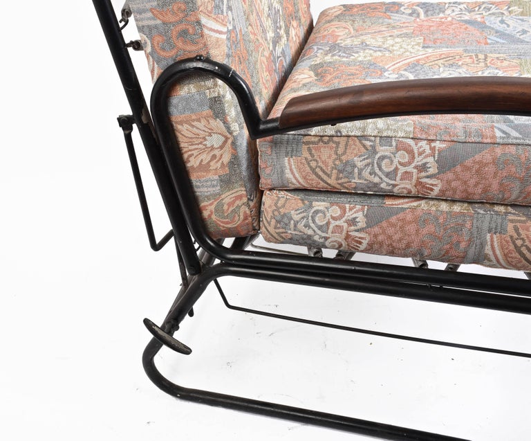 Adjustable Bed Armchair with Marcel Breuer Style Metal and Wood