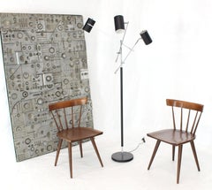 Adjustable Black and Chrome Triennale Floor Lamp by Sonneman Arredoluce Style