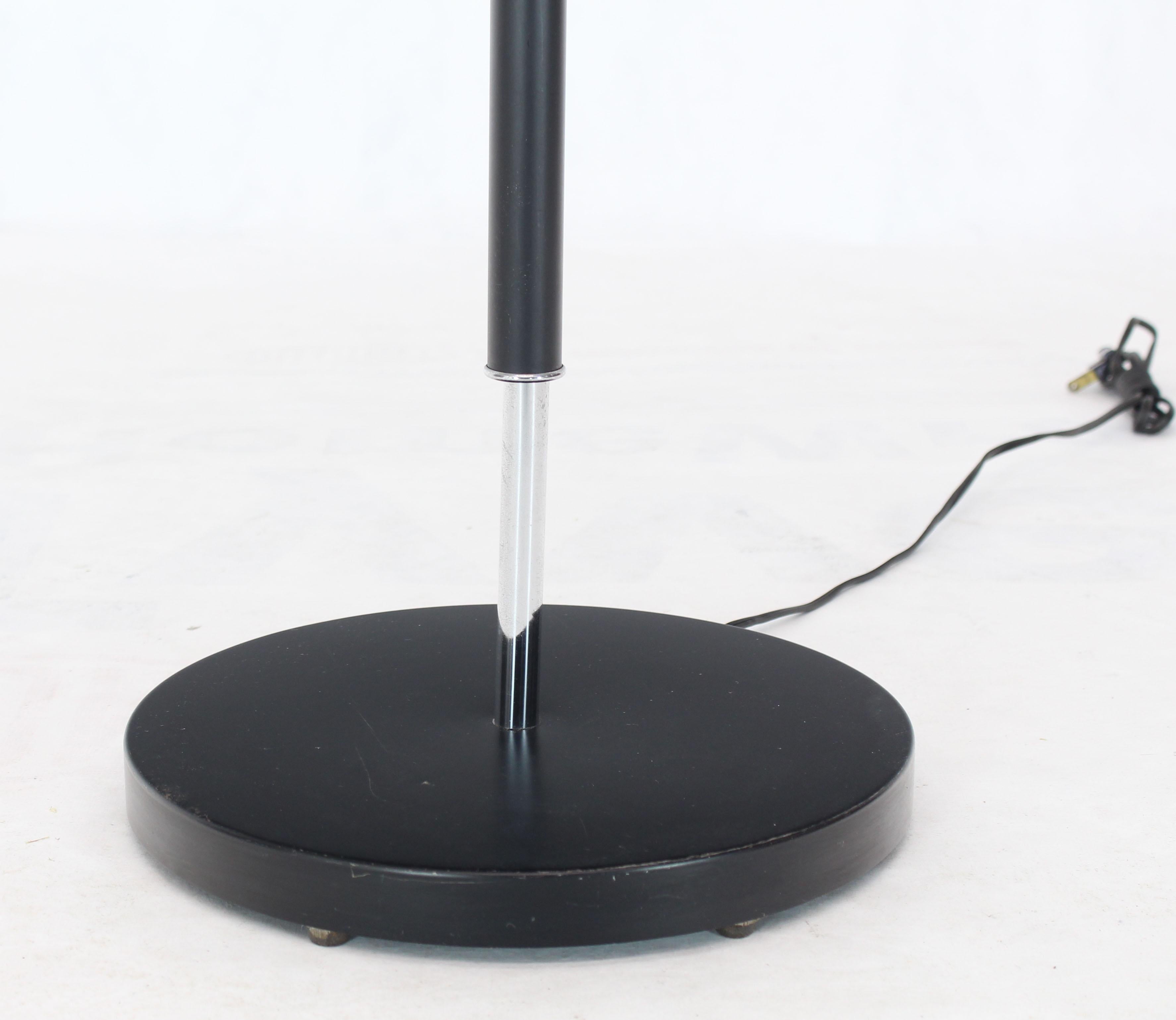 Adjustable Black and Chrome Triennale Floor Lamp by Sonneman Arredoluce Style For Sale 2