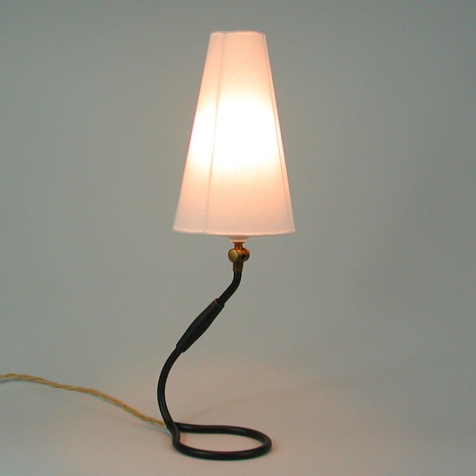 Adjustable Black Brass and Bakelite Wall or Table Lamp 306 by Kaare Klint, 1950s For Sale 6