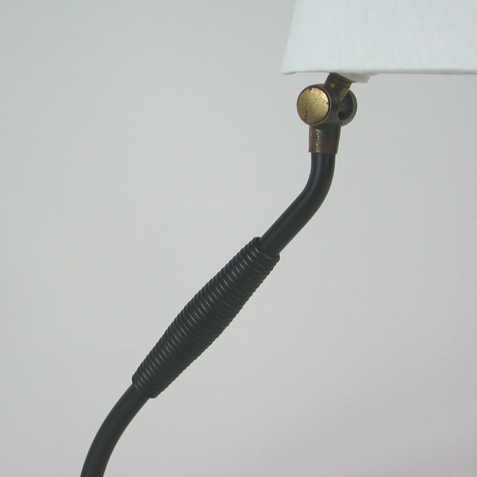 Adjustable Black Brass and Bakelite Wall or Table Lamp 306 by Kaare Klint, 1950s For Sale 9