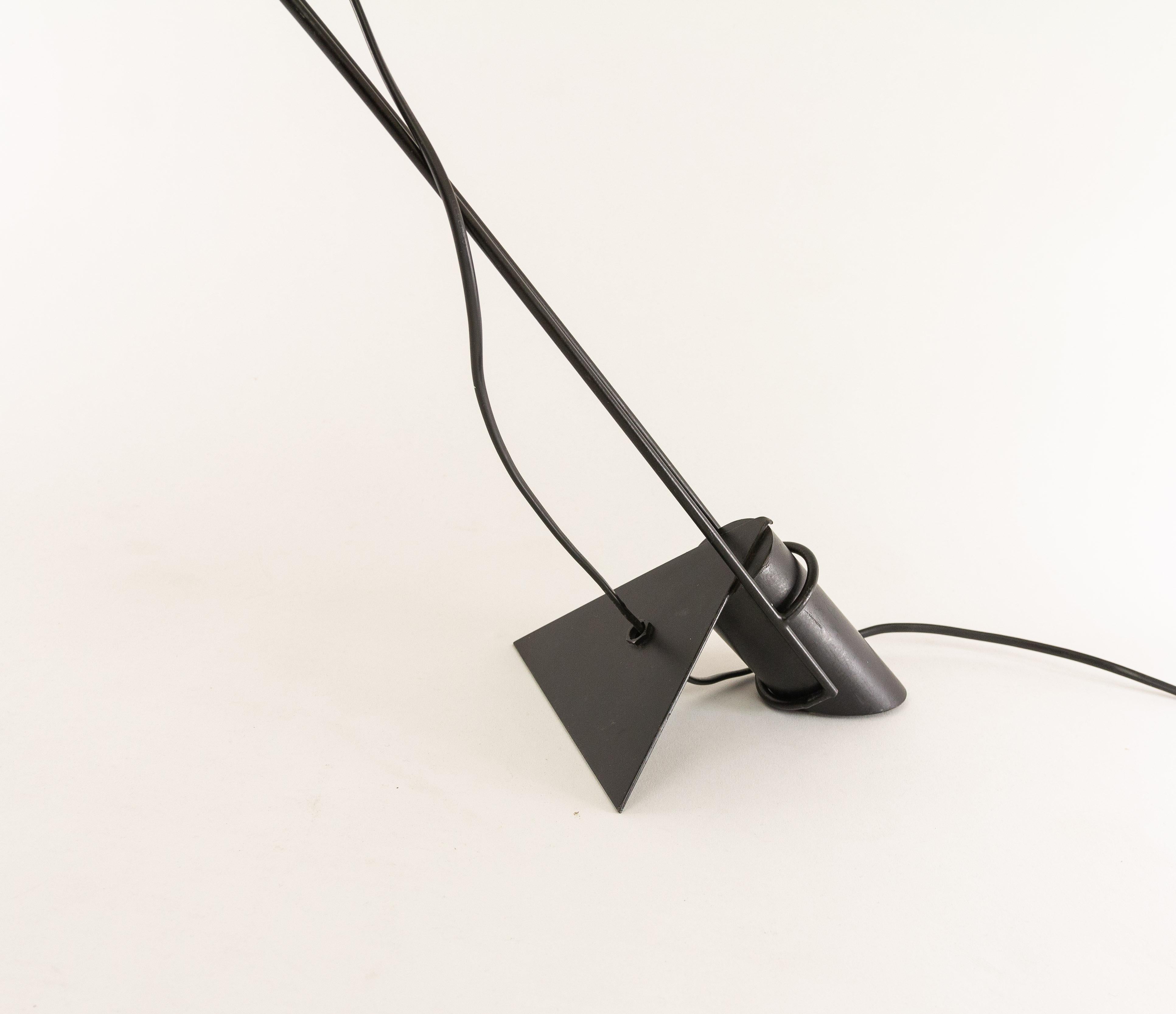 Italian Adjustable Black Metal Table Lamp from Italy, 1970s For Sale