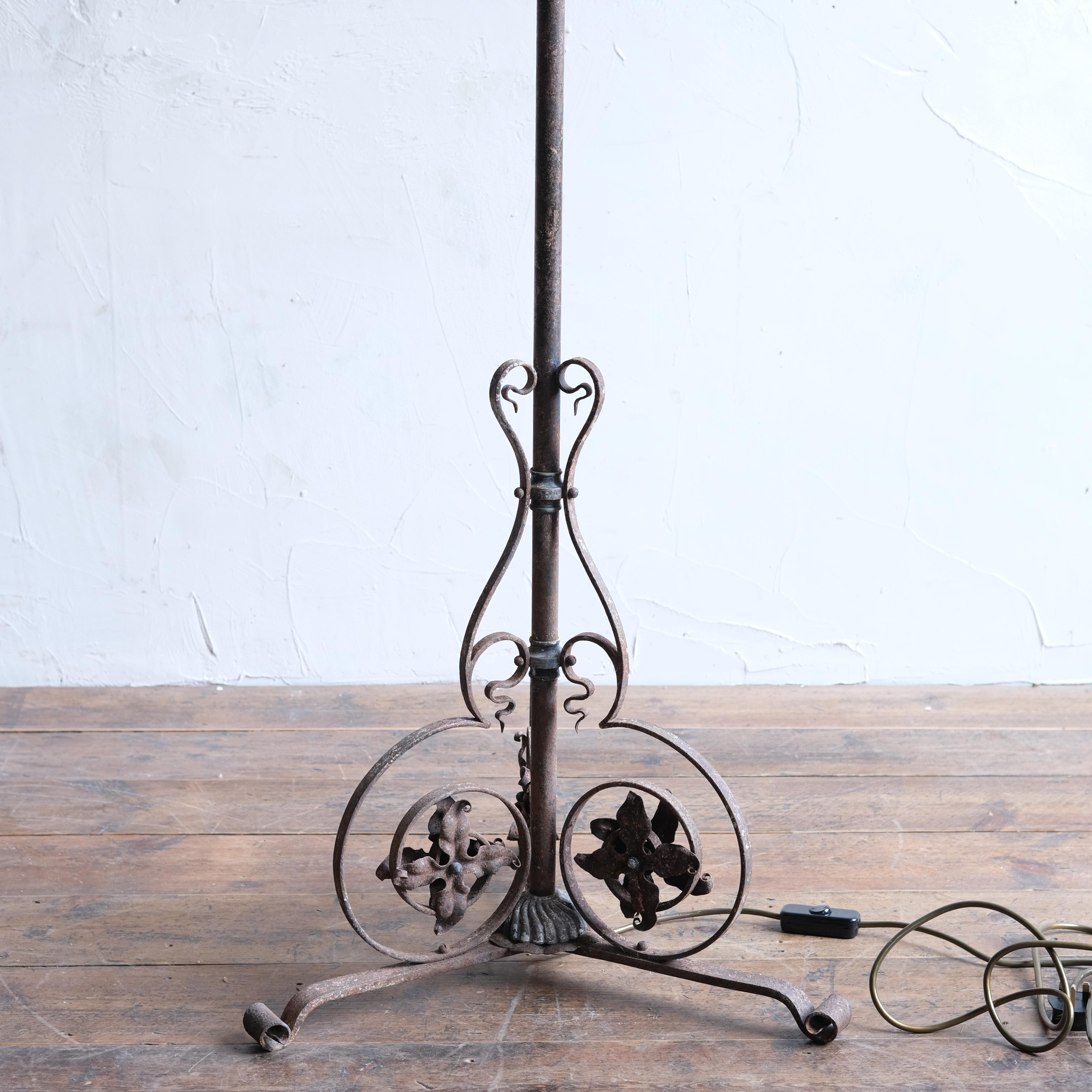 Adjustable Blacksmith Made Floor Lamp For Sale 5