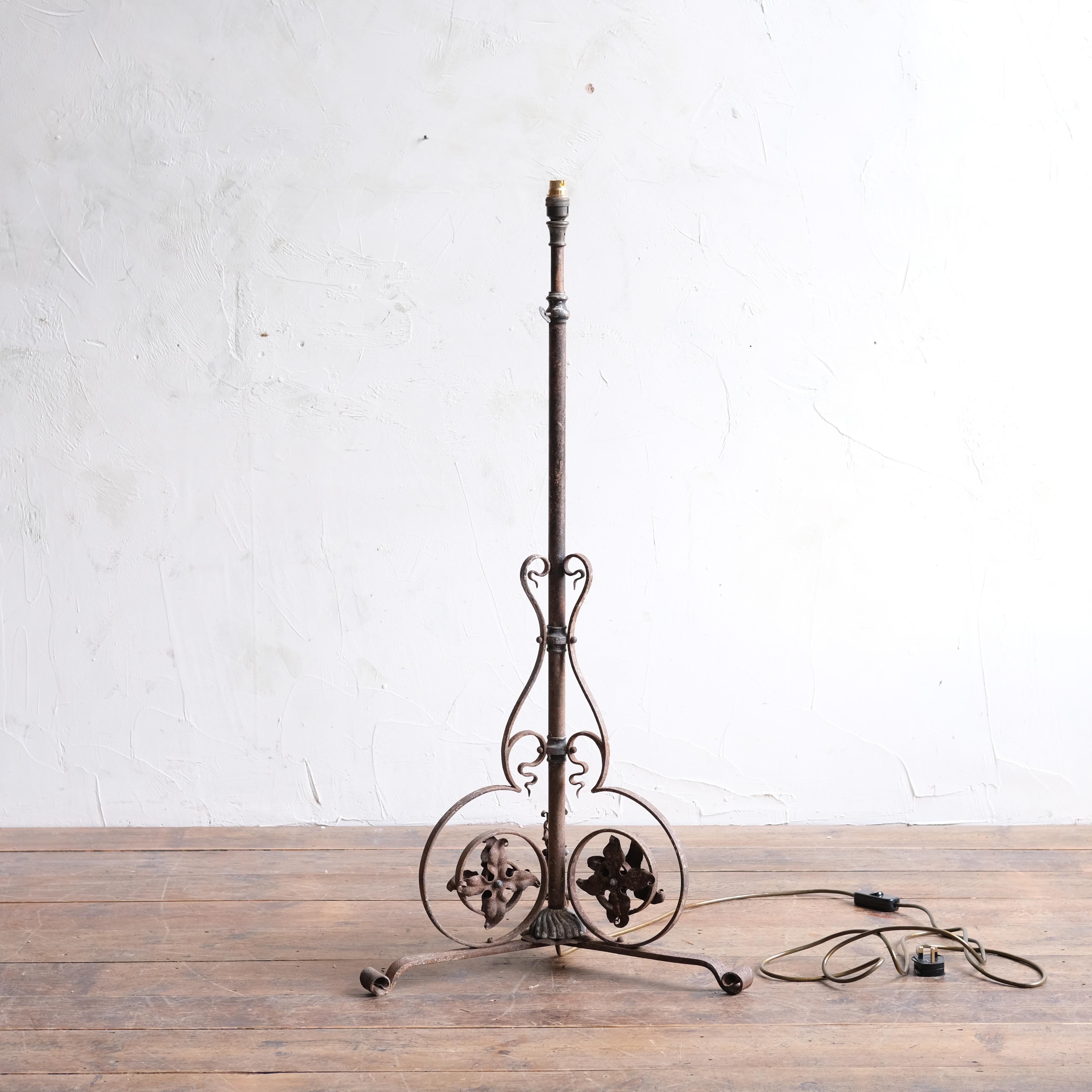 Adjustable Blacksmith Made Floor Lamp For Sale 8