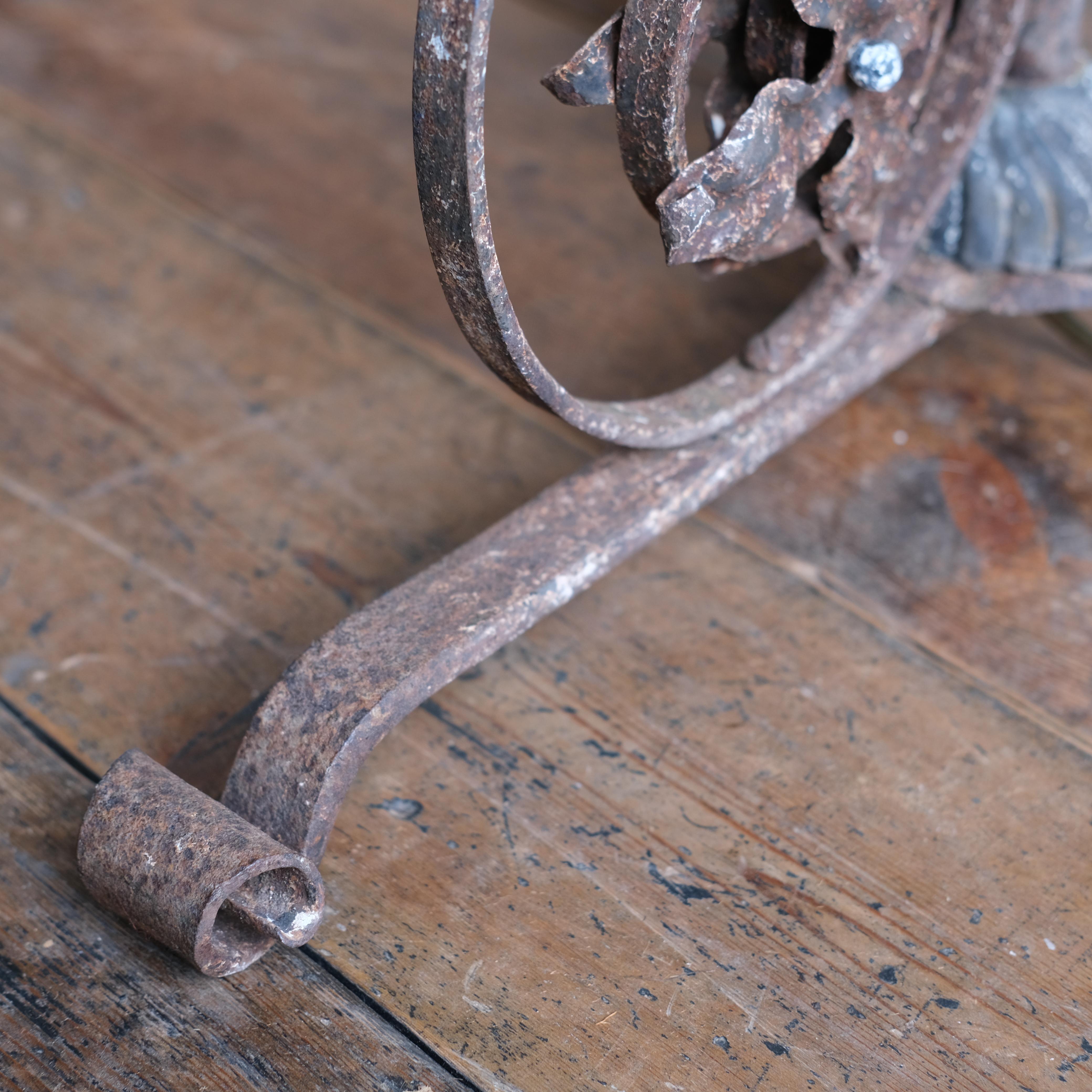 20th Century Adjustable Blacksmith Made Floor Lamp For Sale