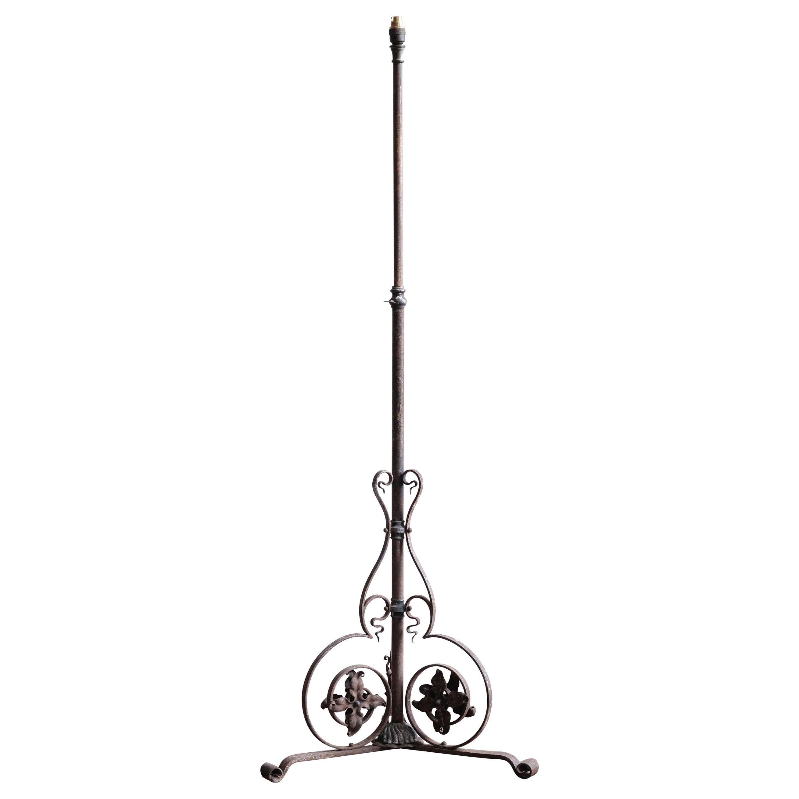 Adjustable Blacksmith Made Floor Lamp