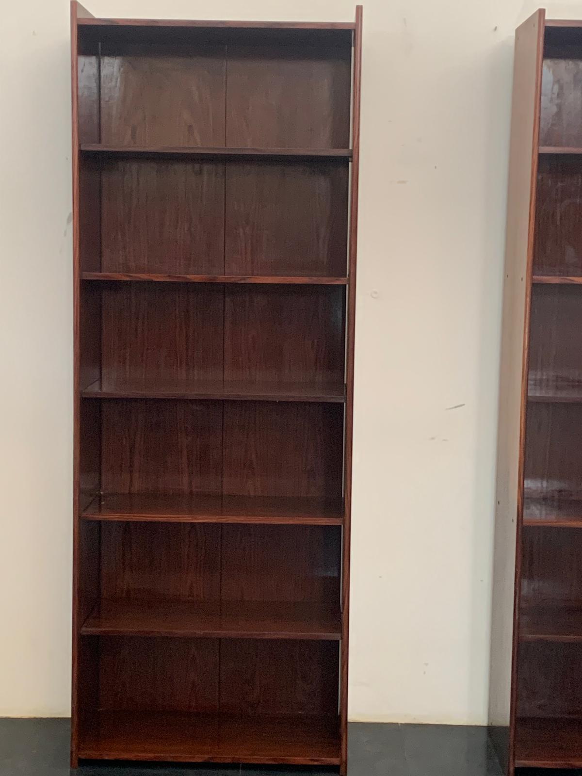Palissandro Librerie regolabili in palissandro, set da 2 in vendita