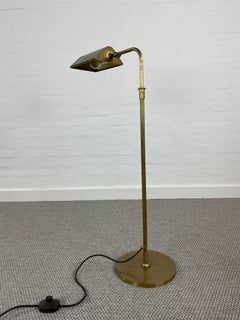 Adjustable Brass 1970s Reading Floor Lamp Cervantes by Florian Schulz