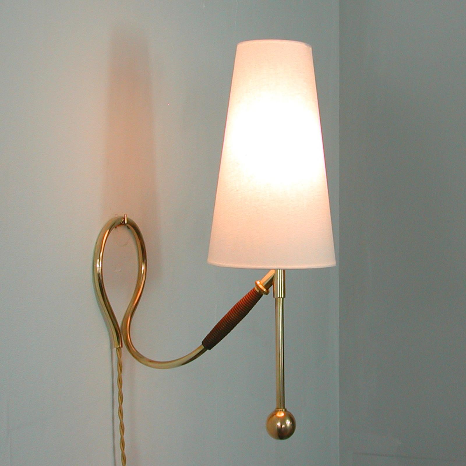 Danish Adjustable Brass and Bakelite Wall and Table Lamp 306 by Kaare Klint, 1950s