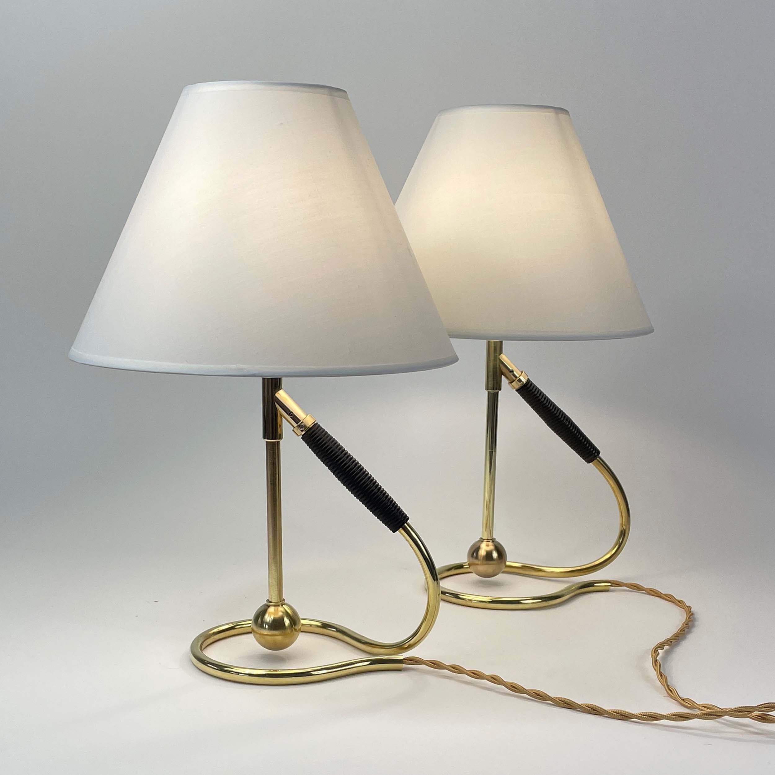 Mid-Century Modern Adjustable Brass and Bakelite Wall and Table Lights 306 by Kaare Klint, 1950s For Sale