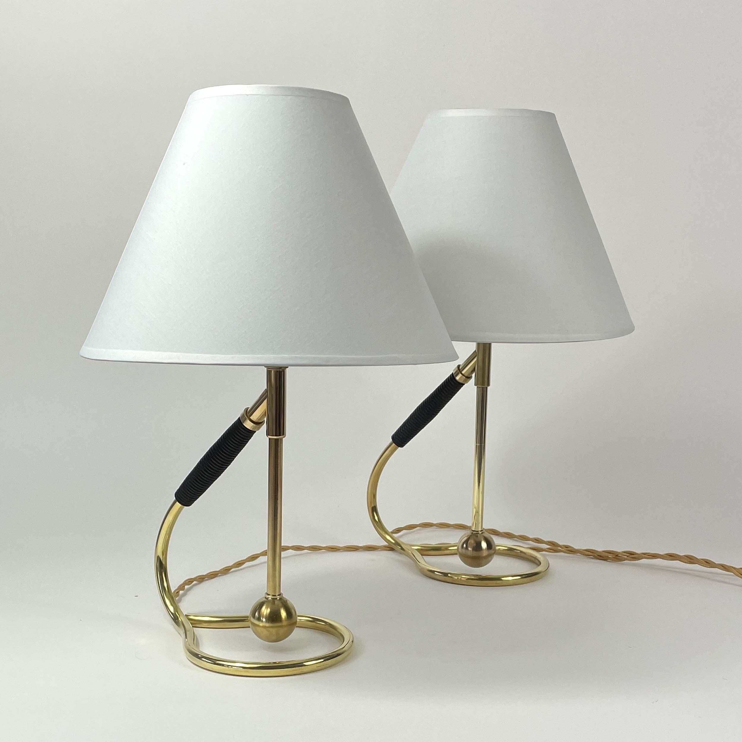 Danish Adjustable Brass and Bakelite Wall and Table Lights 306 by Kaare Klint, 1950s