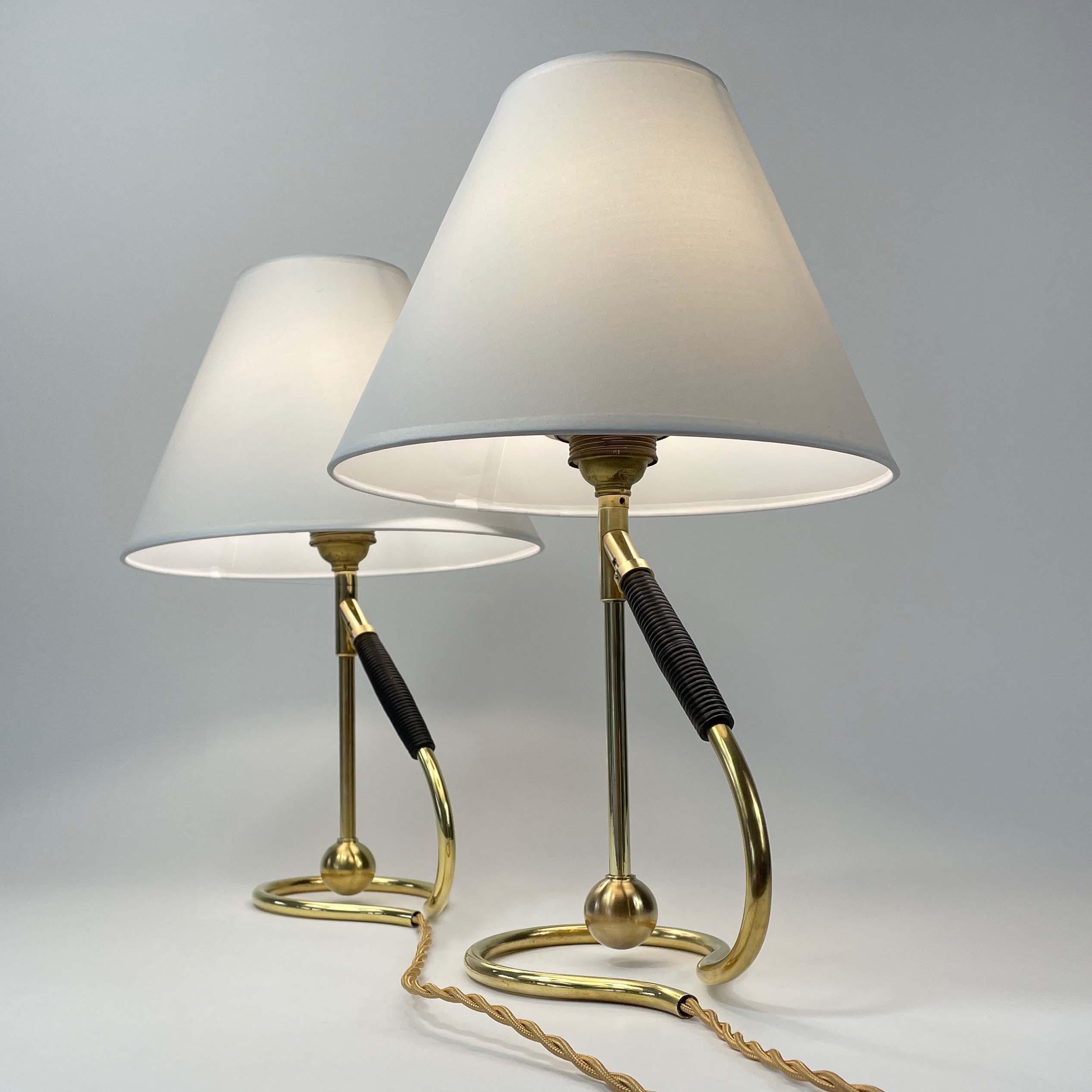 Mid-20th Century Adjustable Brass and Bakelite Wall and Table Lights 306 by Kaare Klint, 1950s