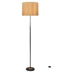 Adjustable Brass and Lacquered Metal Floor Lamp, Europe Mid 20th Century