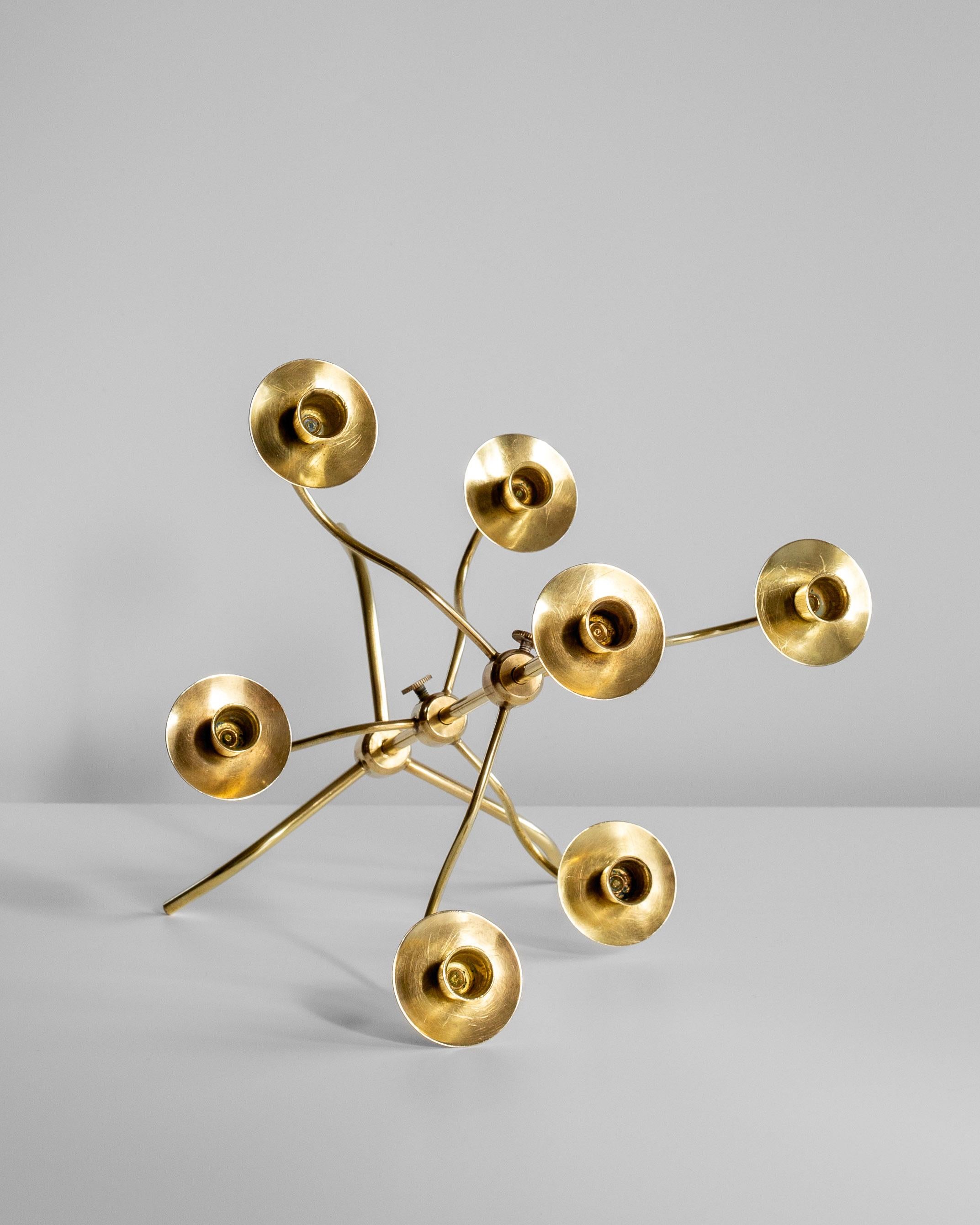 Forged Adjustable Brass Candelabra by Josef Frank for Svenskt Tenn, Swedish Modern For Sale