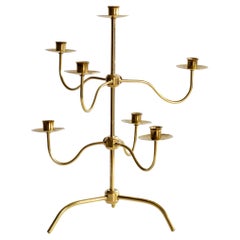 Candelabro regolabile in ottone di Josef Frank per Svenskt Tenn, Swedish Modern