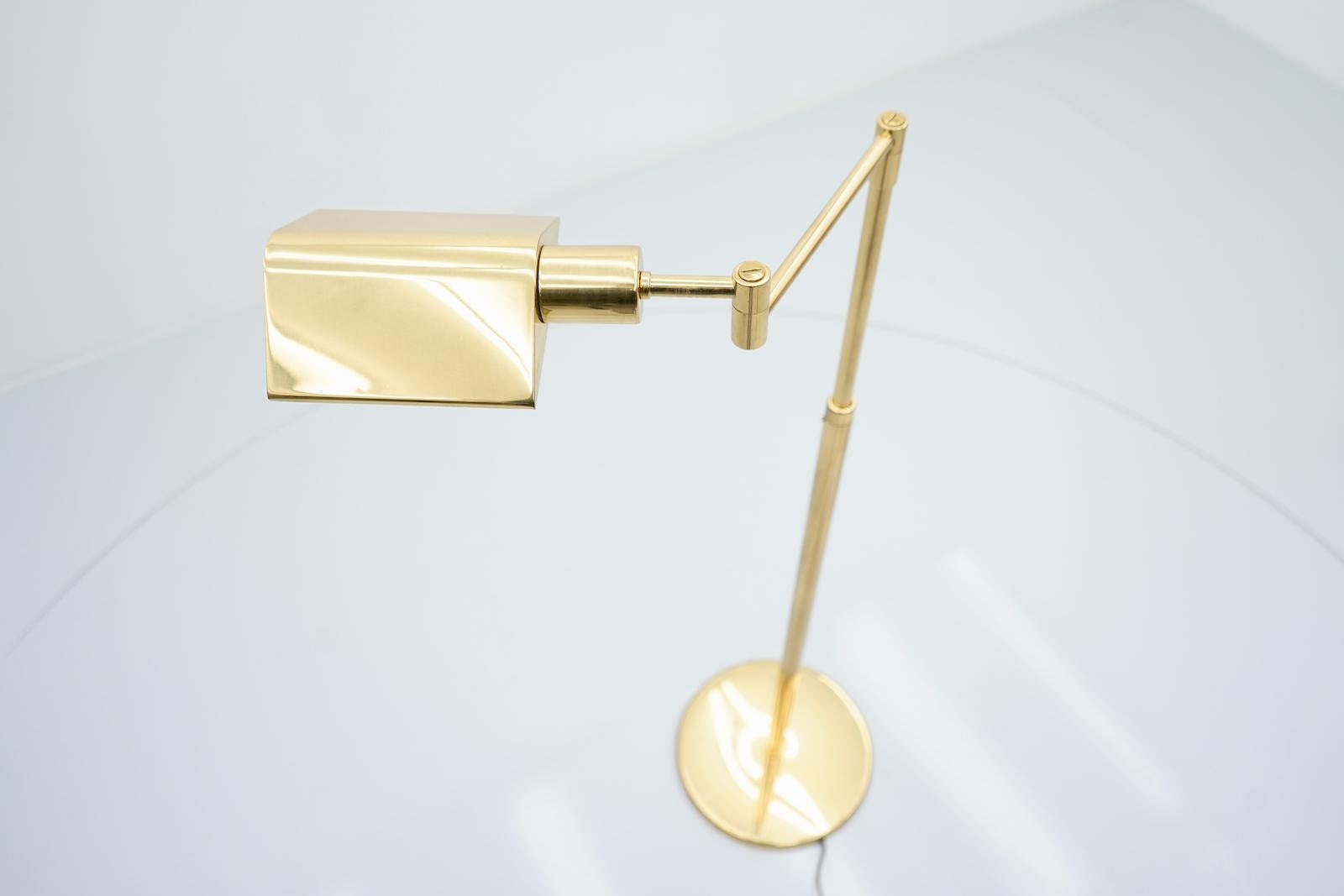 Late 20th Century Adjustable Brass Floor Lamp 1970s