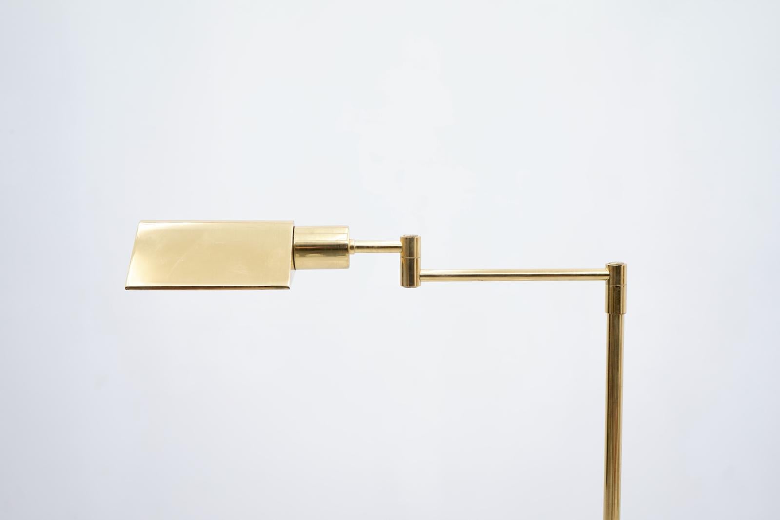 Adjustable Brass Floor Lamp 1970s 2