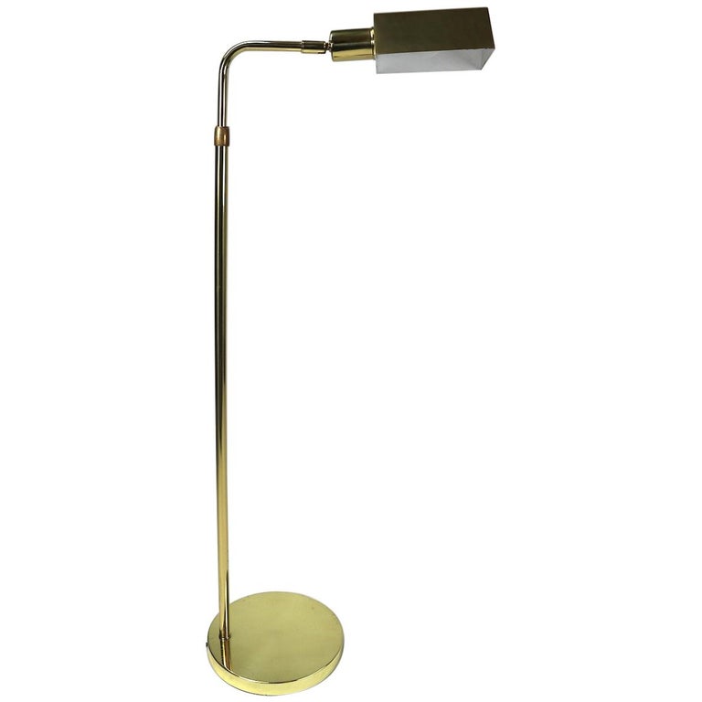 Adjustable Brass Floor Lamp After Koch And Lowy