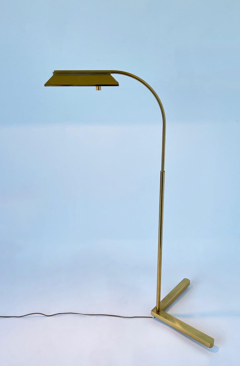 Adjustable Brass Floor Lamp by Casella  1