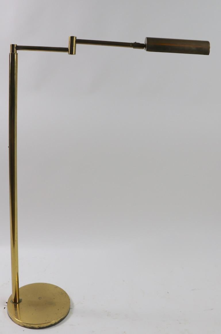 American Adjustable Brass Floor Lamp by Koch & Lowy