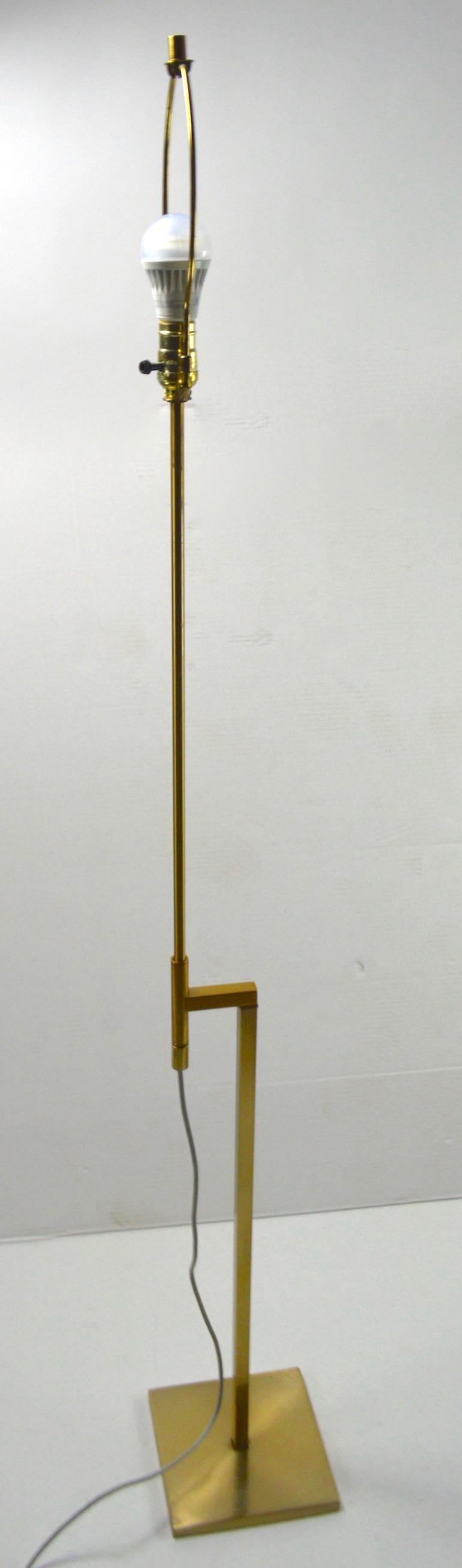 American Adjustable Brass Floor Lamp by Laurel