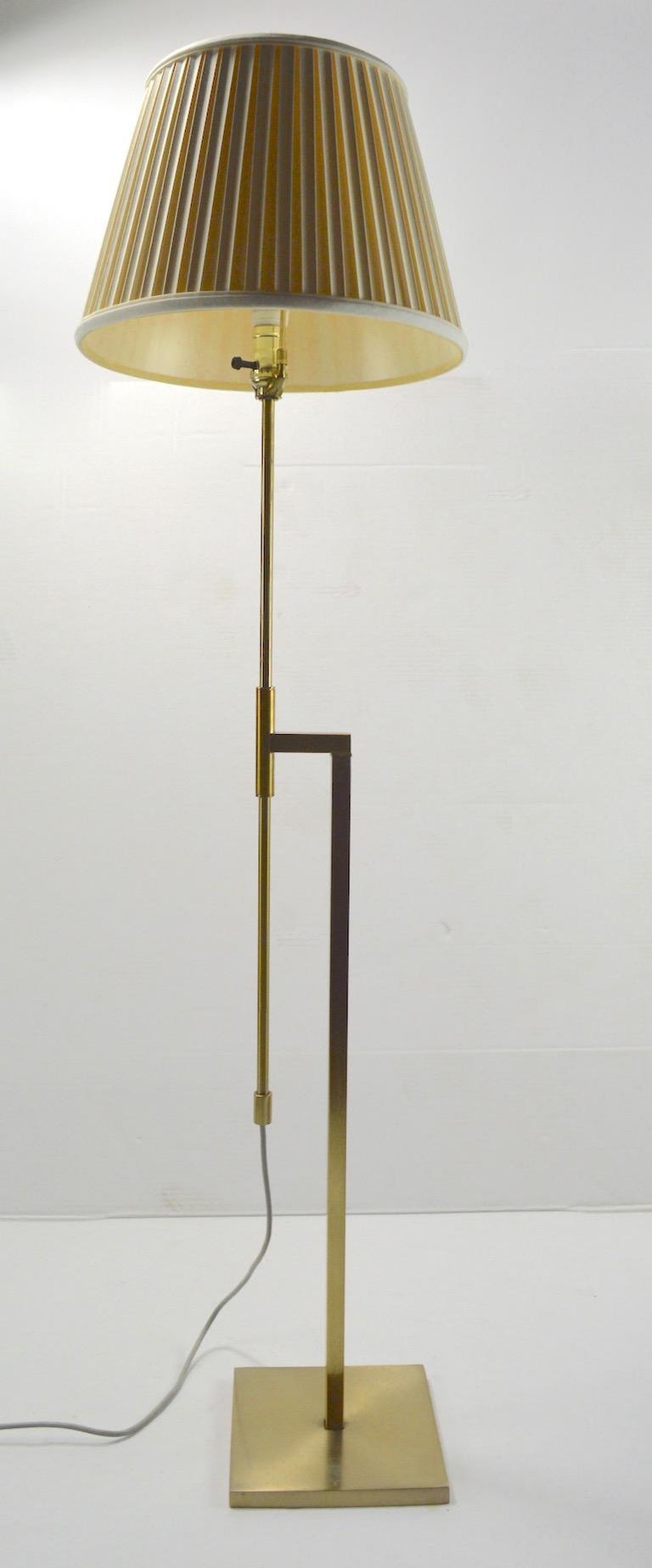 Adjustable Brass Floor Lamp by Laurel at 1stDibs
